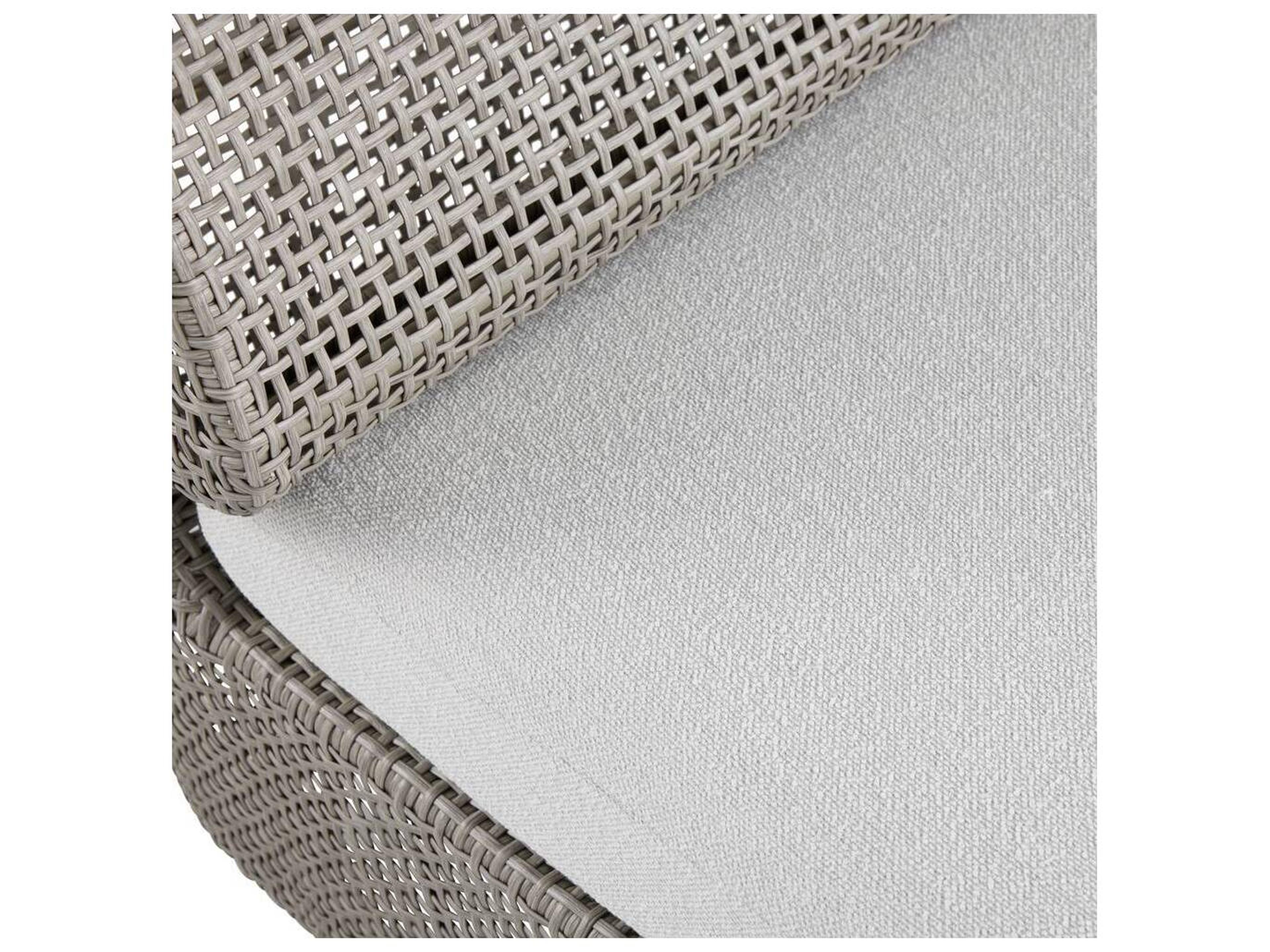 Arteriors Outdoor Dupont Porpoise Weathered Gray Wicker Cushion Sofa