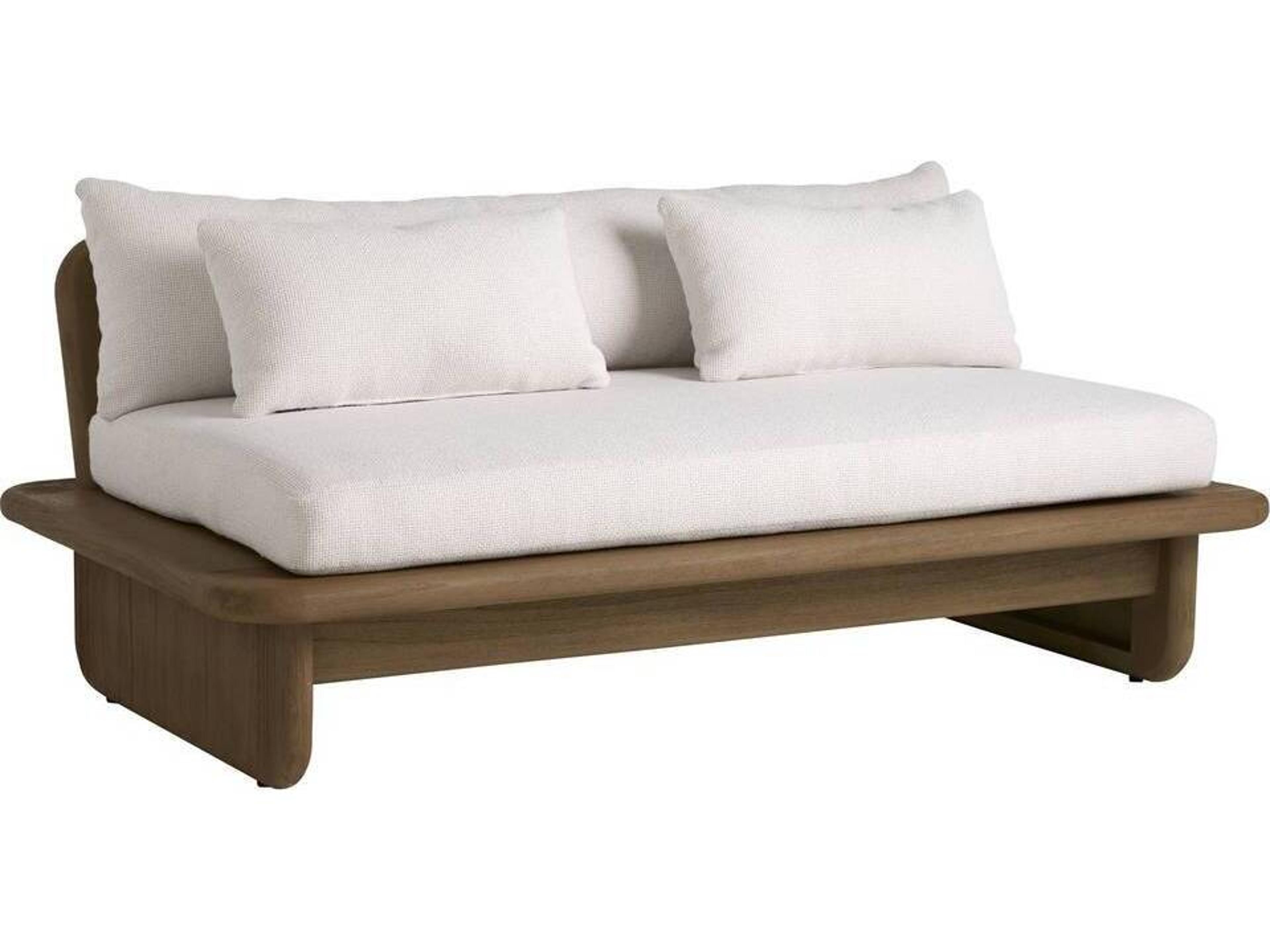 Fargo Shale Weathered Teak Cushion Loveseat