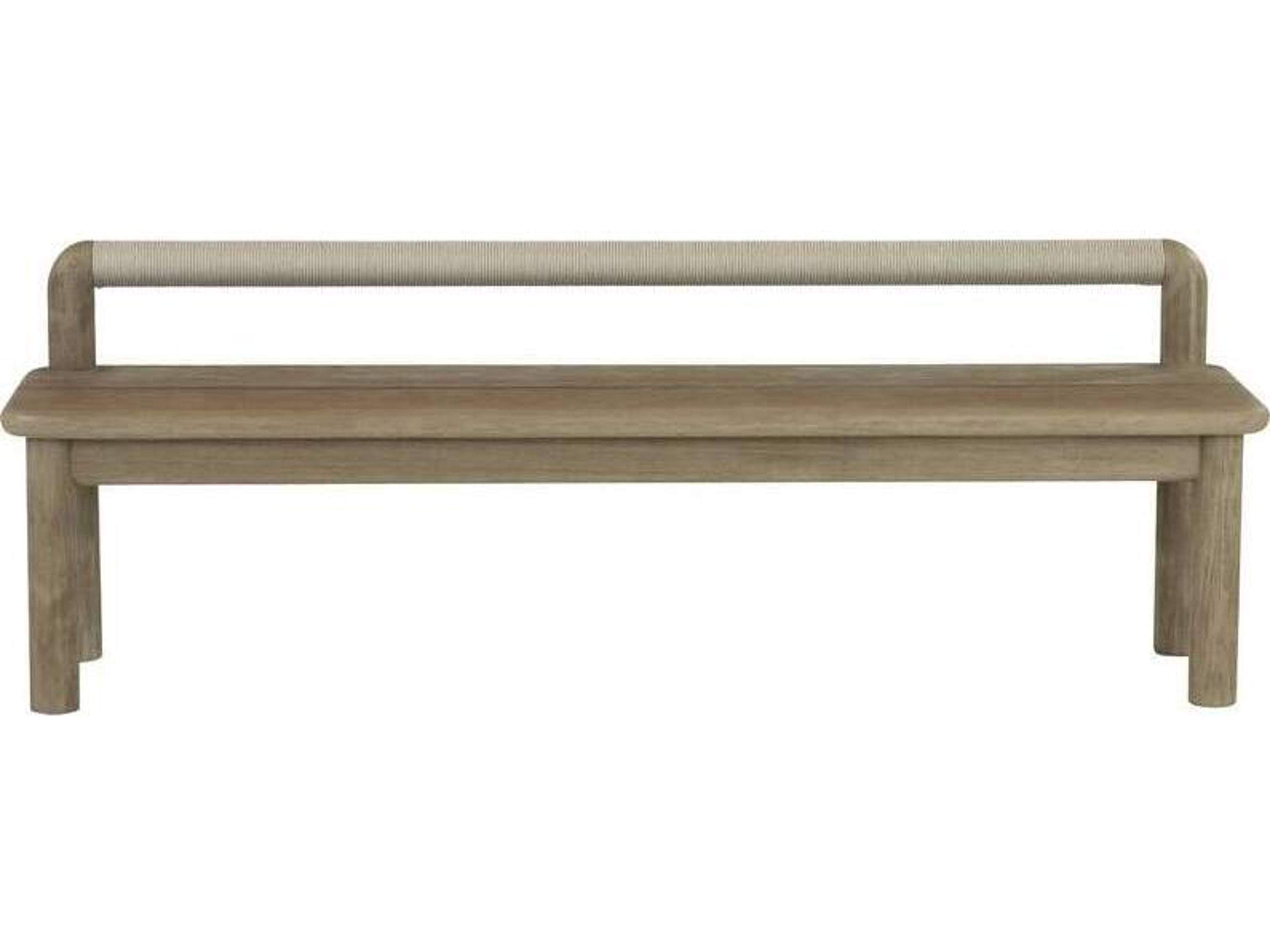 Arteriors Outdoor Escape Weathered Teak Pebble Bench