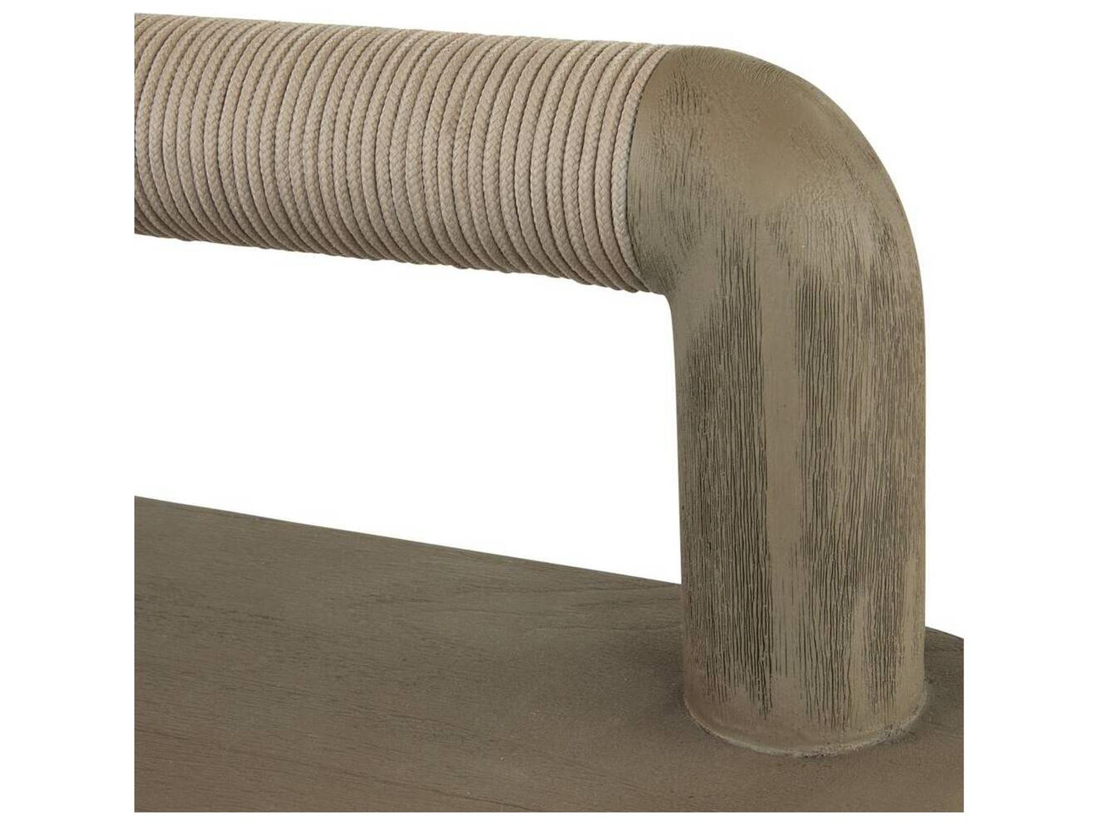 Arteriors Outdoor Escape Weathered Teak Pebble Bench