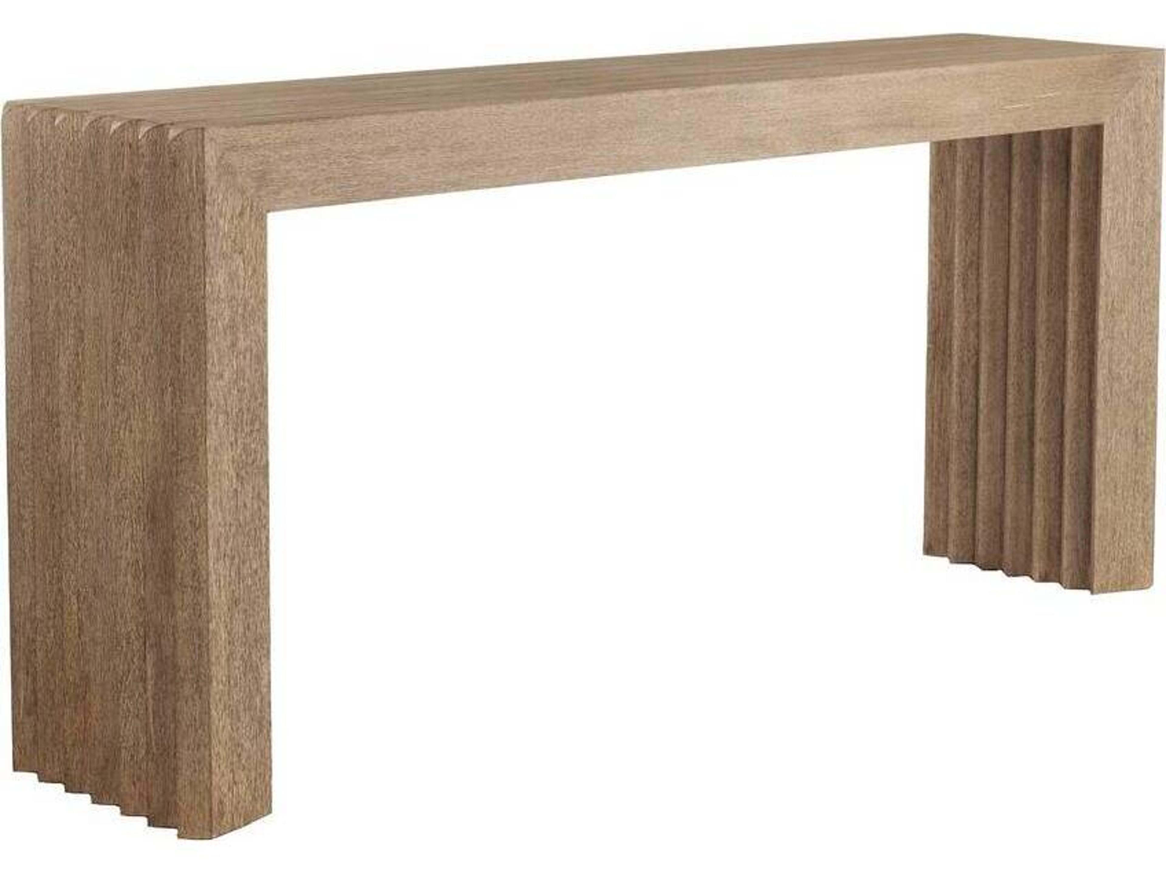 Arteriors Outdoor Delano Willow Teak Rectangular Console Table