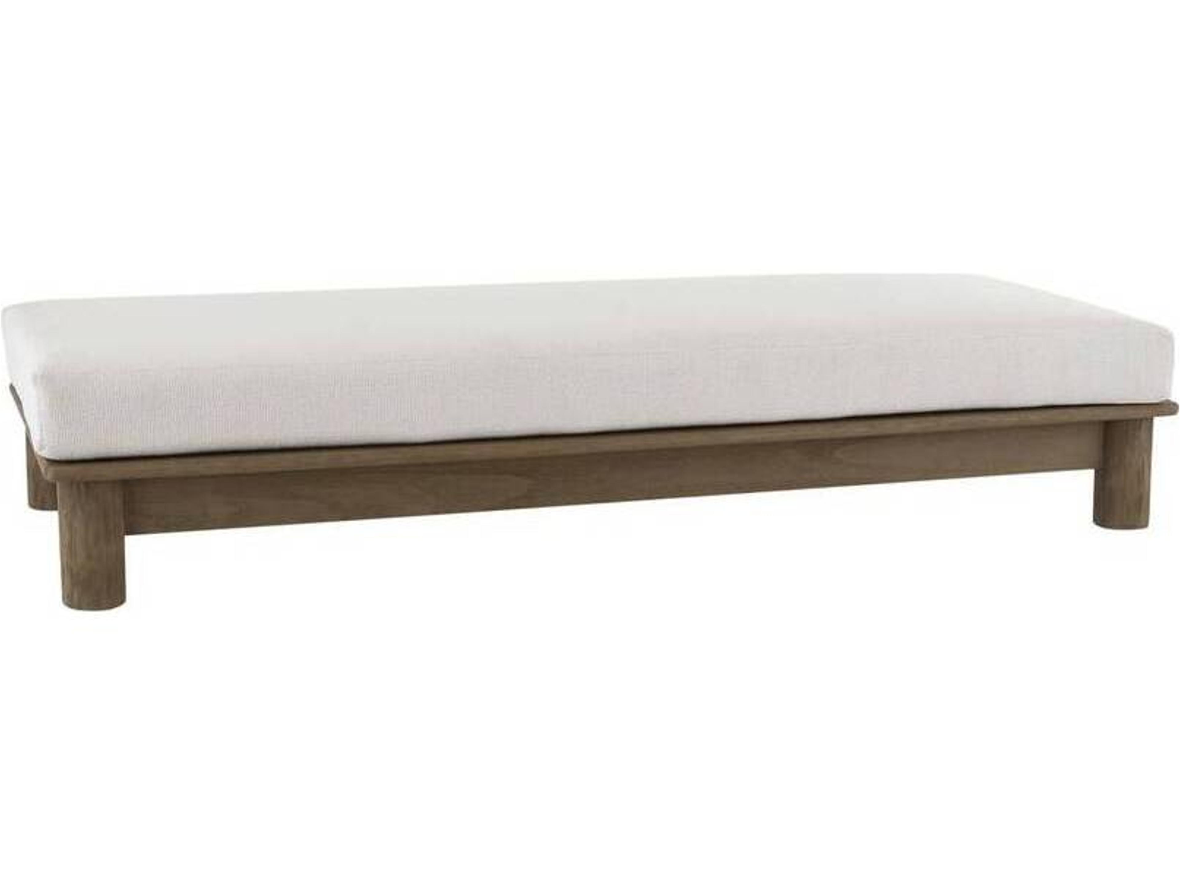 Caldwell Outdoor Ottoman Weathered Teak