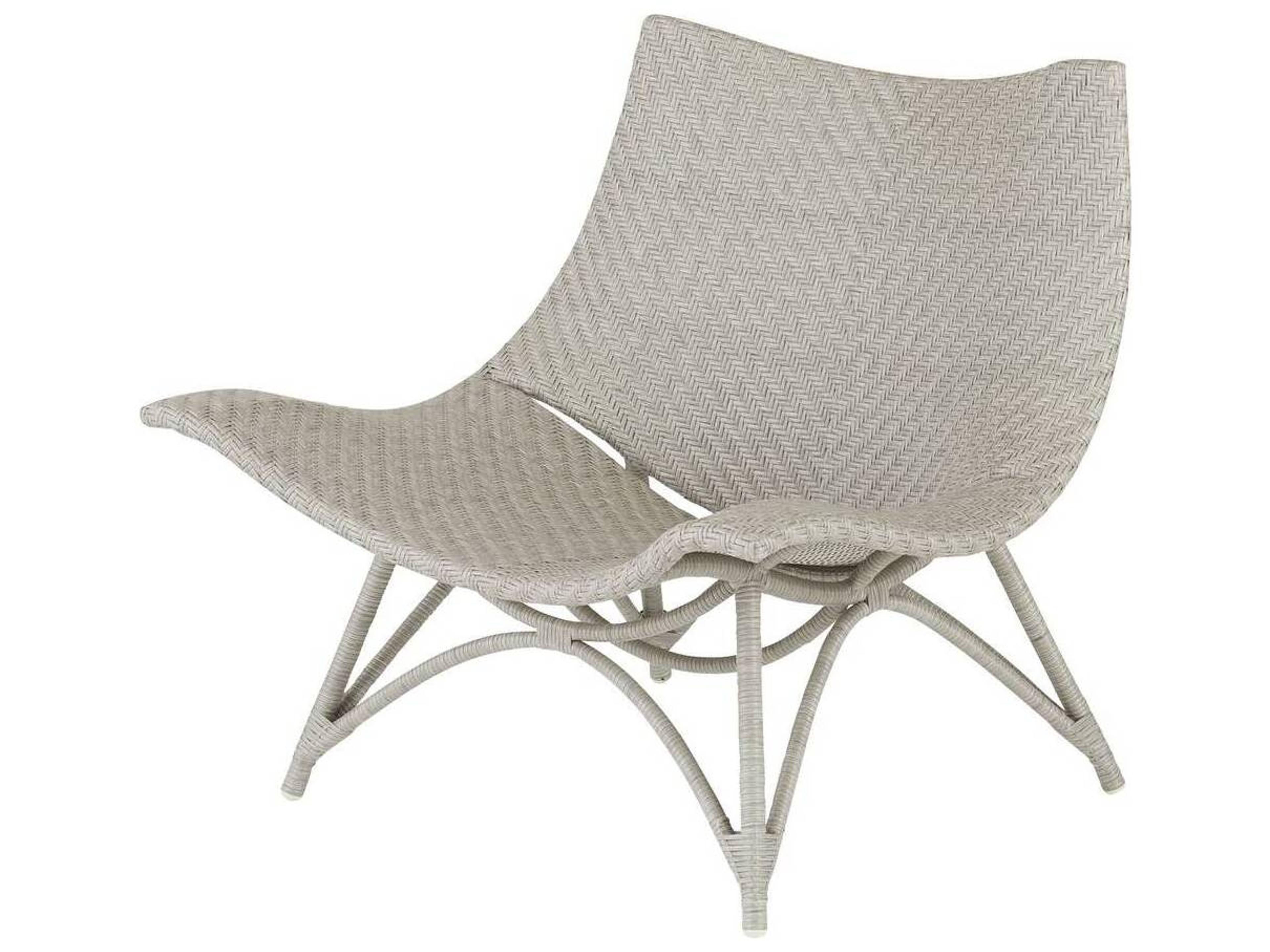 Arteriors Outdoor Margot Weathered Gray Wicker Lounge Chair