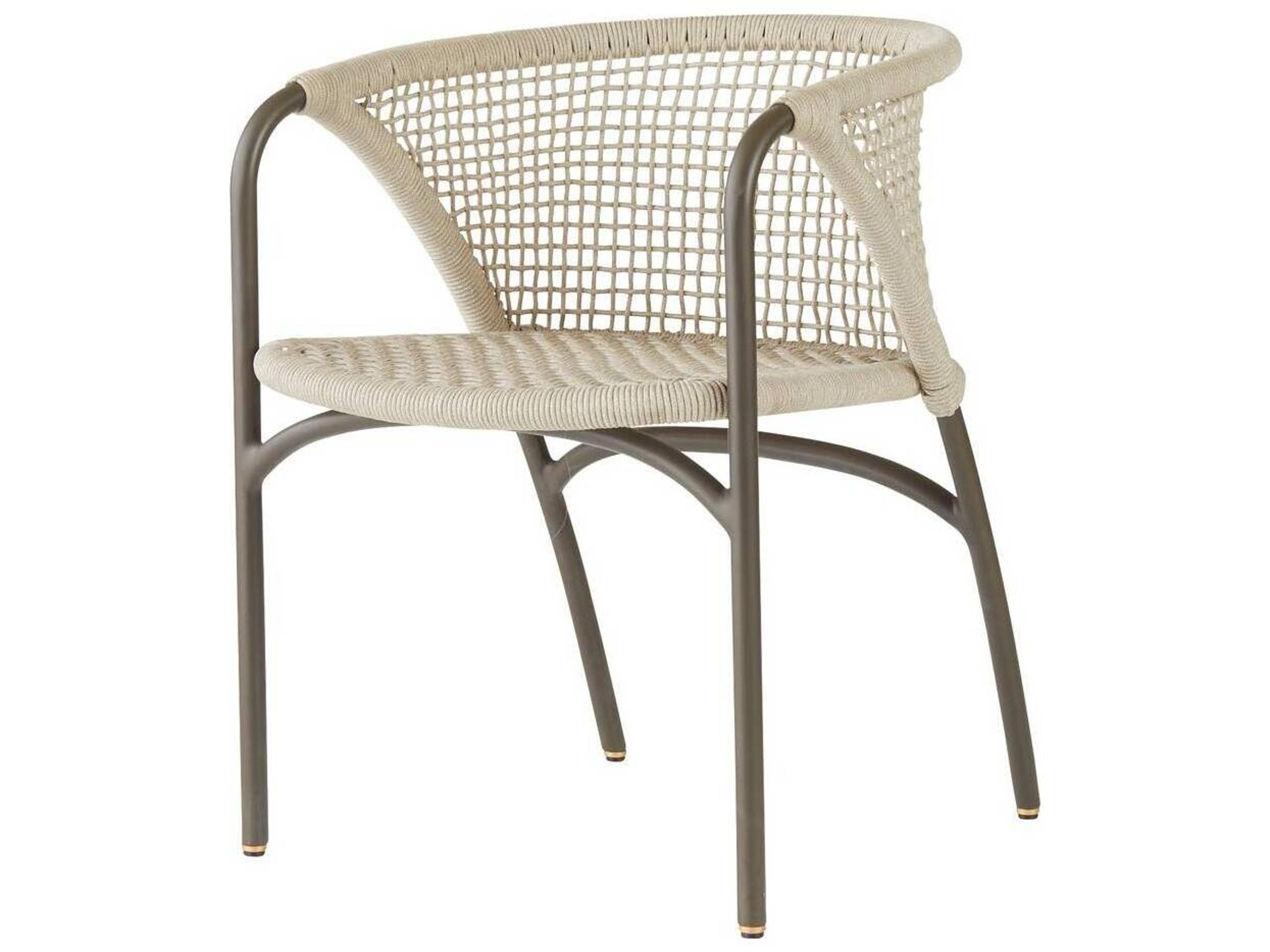 Arteriors Outdoor Enzo Buff Blackened Bronze Metal Rope Dining Chair