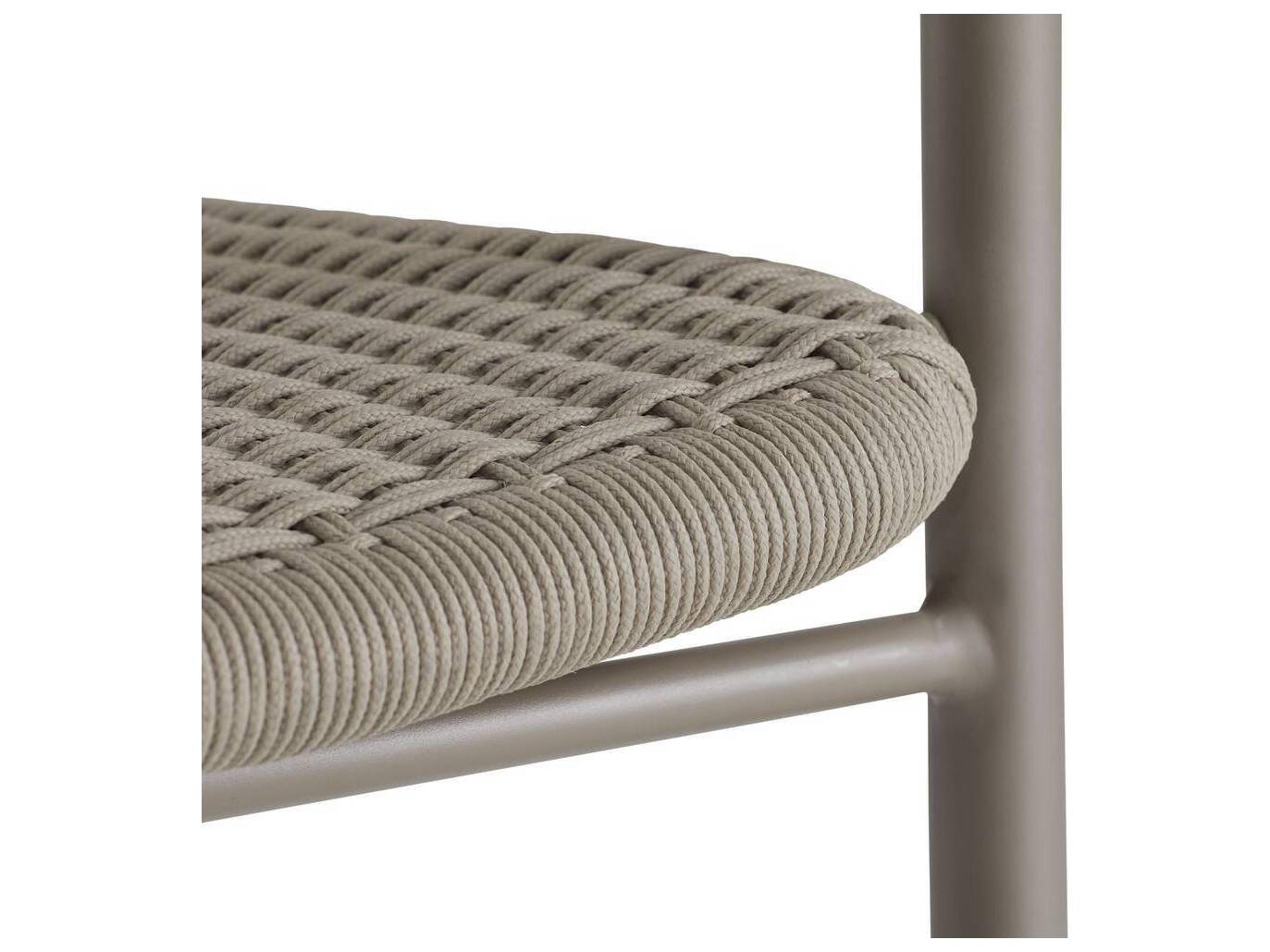 Arteriors Outdoor Feller Fossil Gray Aluminum Rope Dining Chair