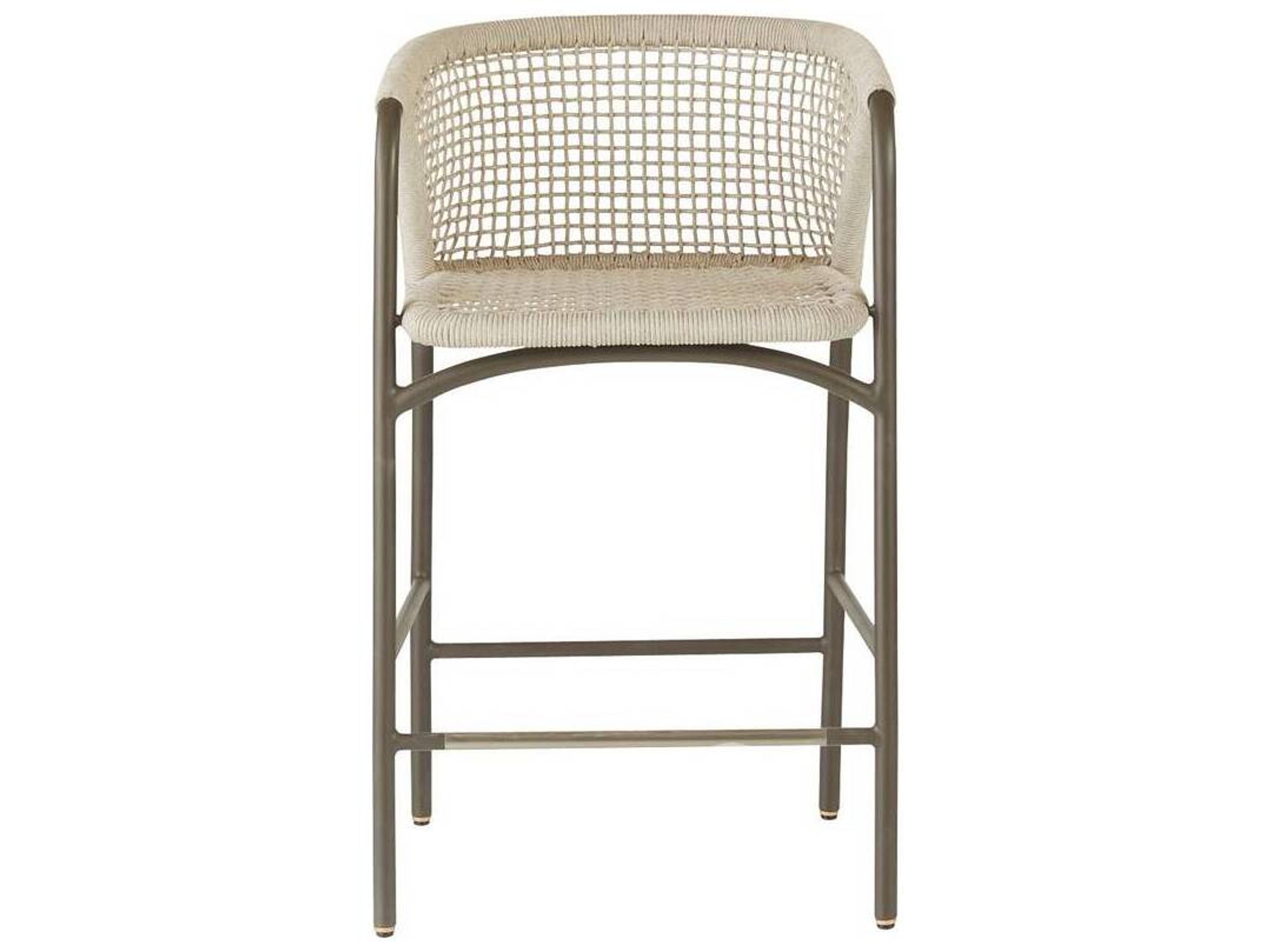 Arteriors Outdoor Enzo Buff Blackened Bronze Metal Rope Counter Stool