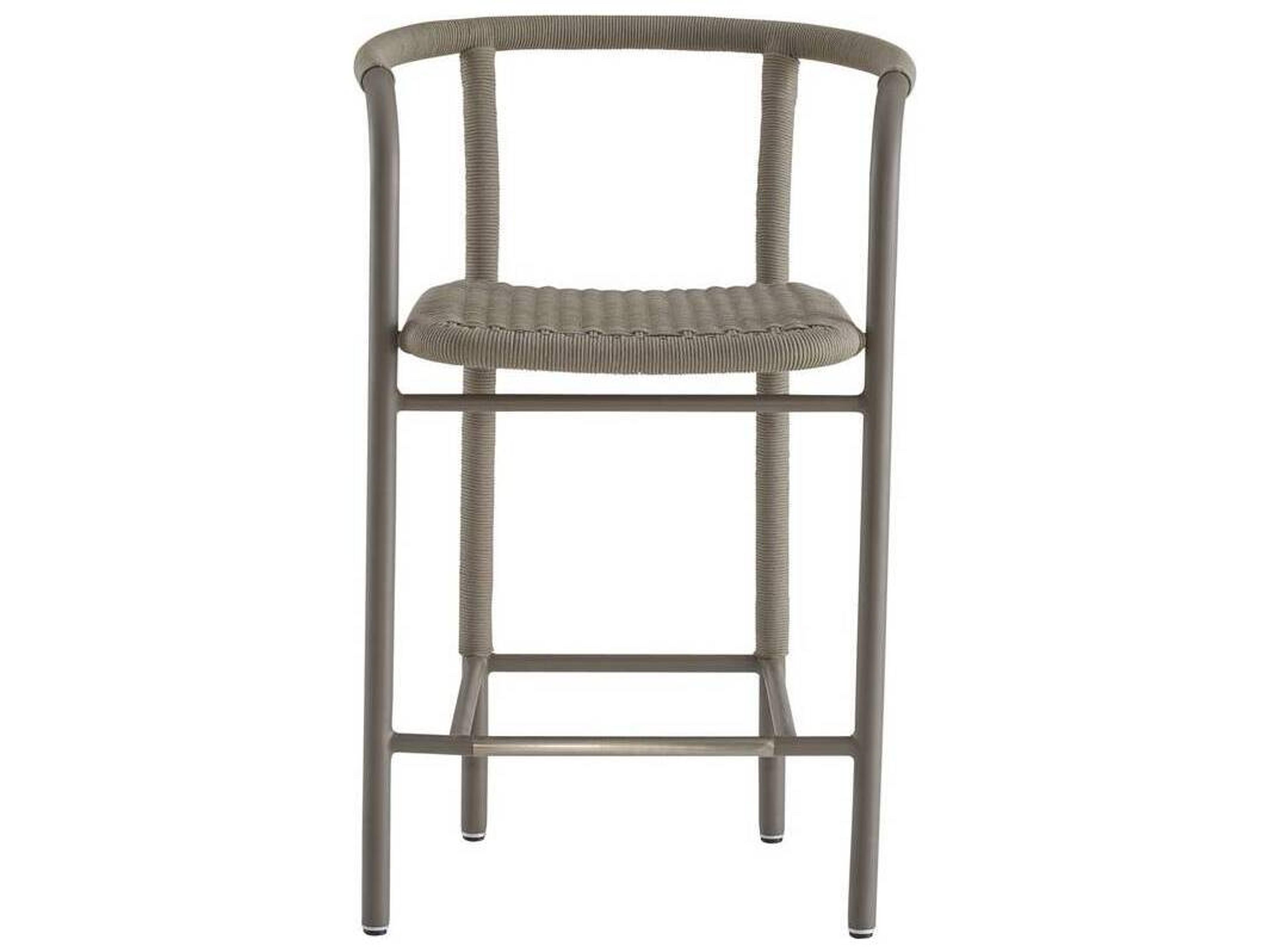 Arteriors Outdoor Feller Fossil Gray Aluminum Rope Counter Stool