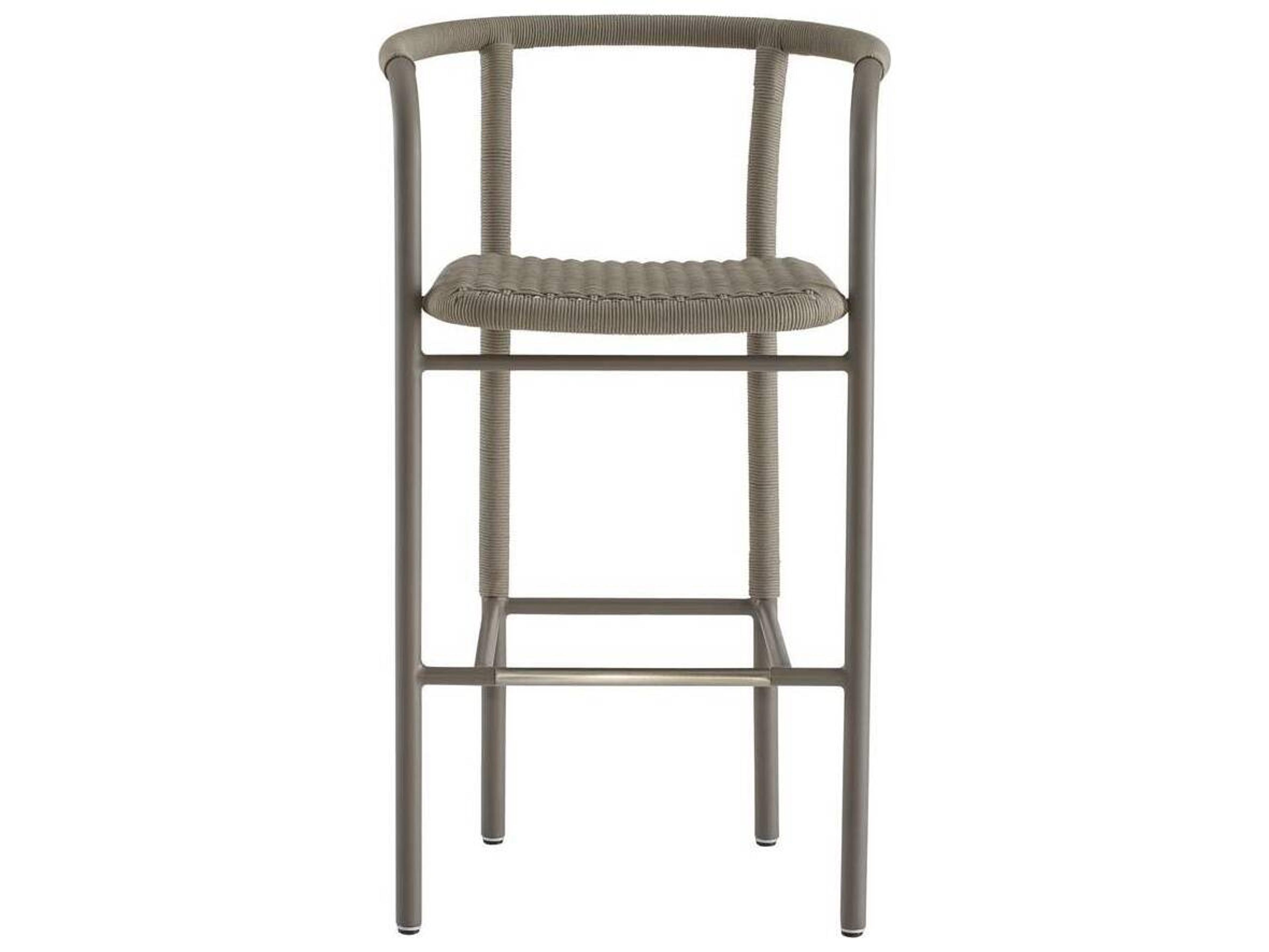 Arteriors Outdoor Feller Fossil Gray Aluminum Rope Bar Stool