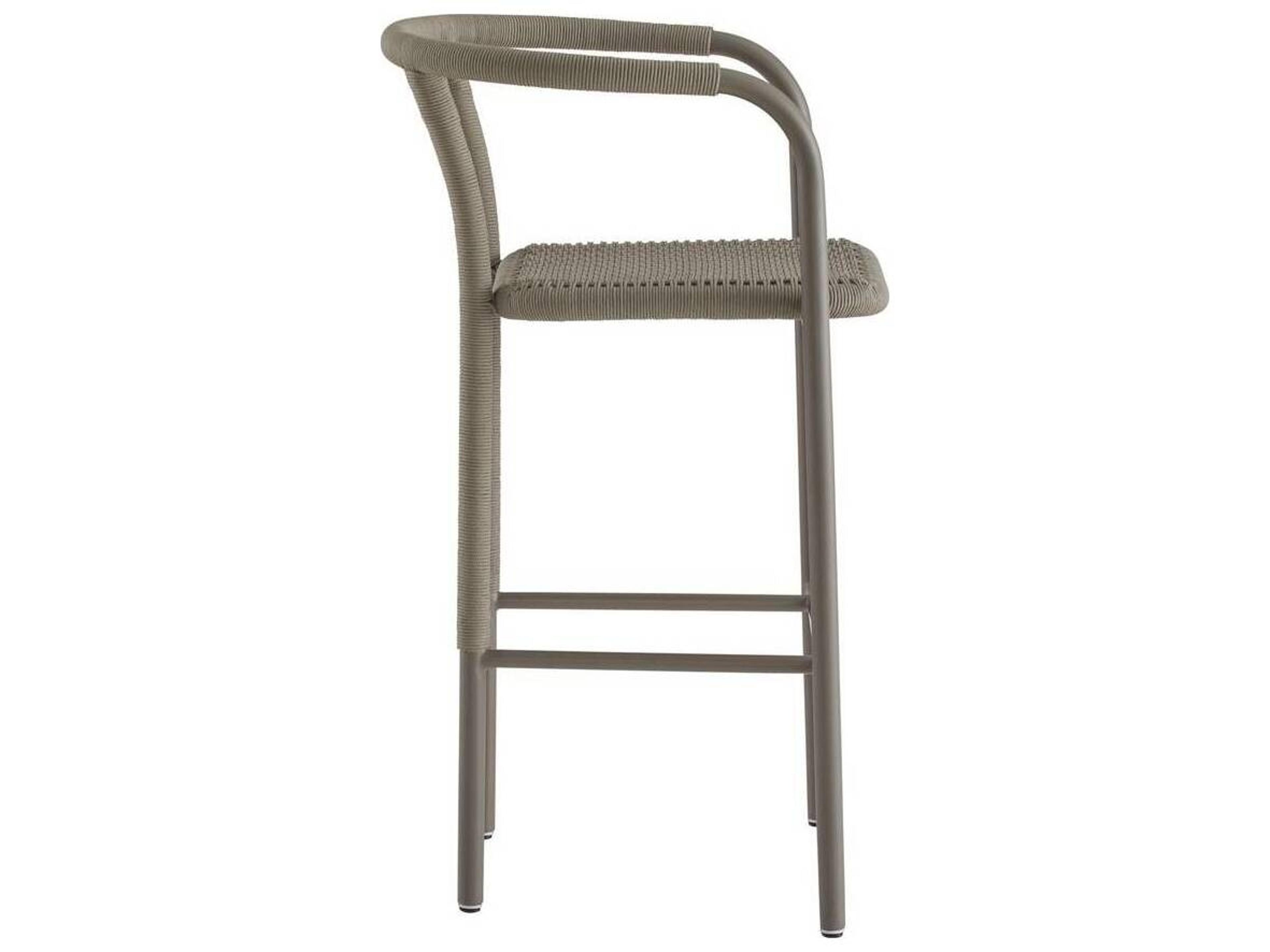 Arteriors Outdoor Feller Fossil Gray Aluminum Rope Bar Stool