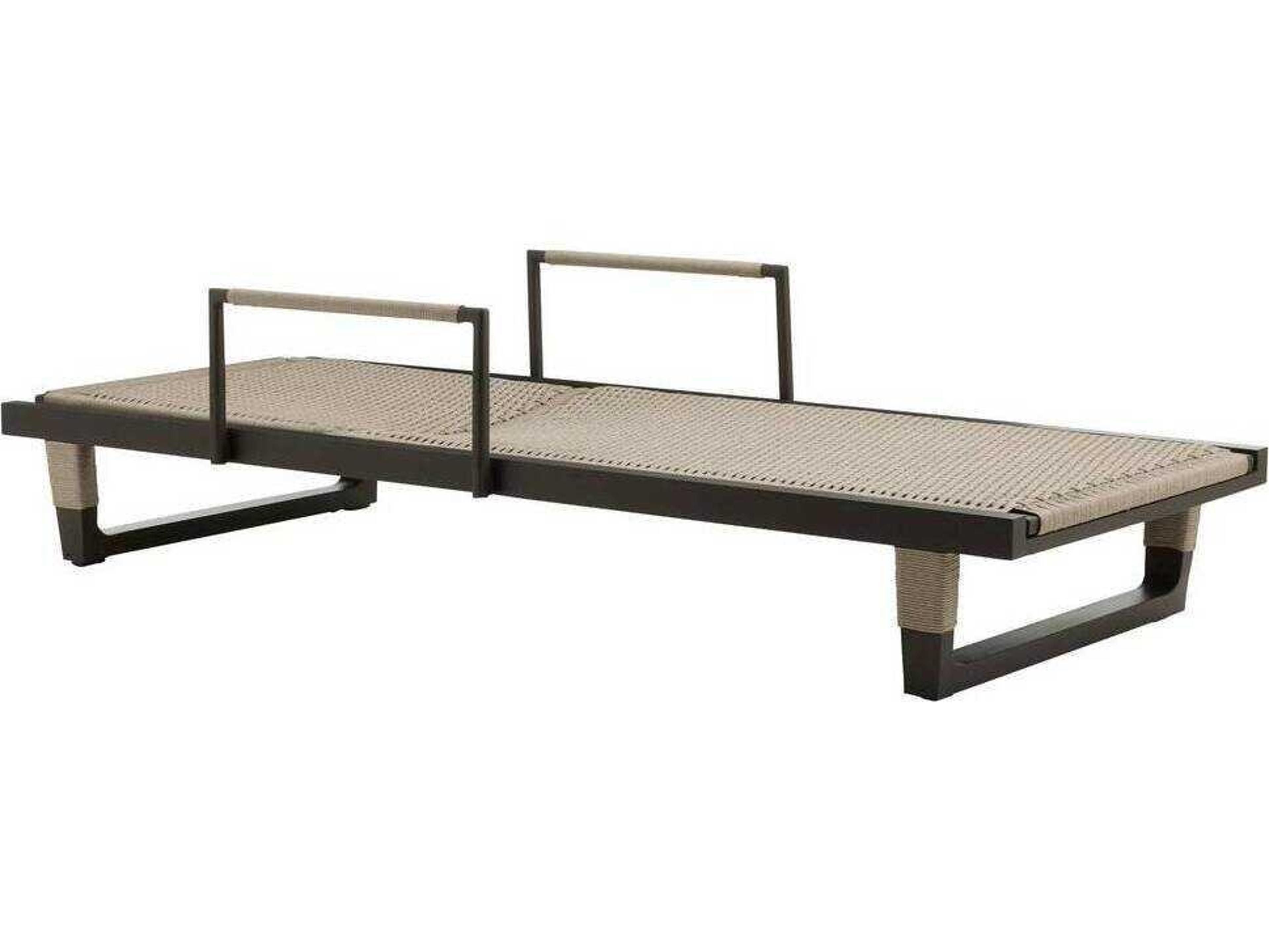 Arteriors Outdoor Buff Metal Rope Chaise Lounge