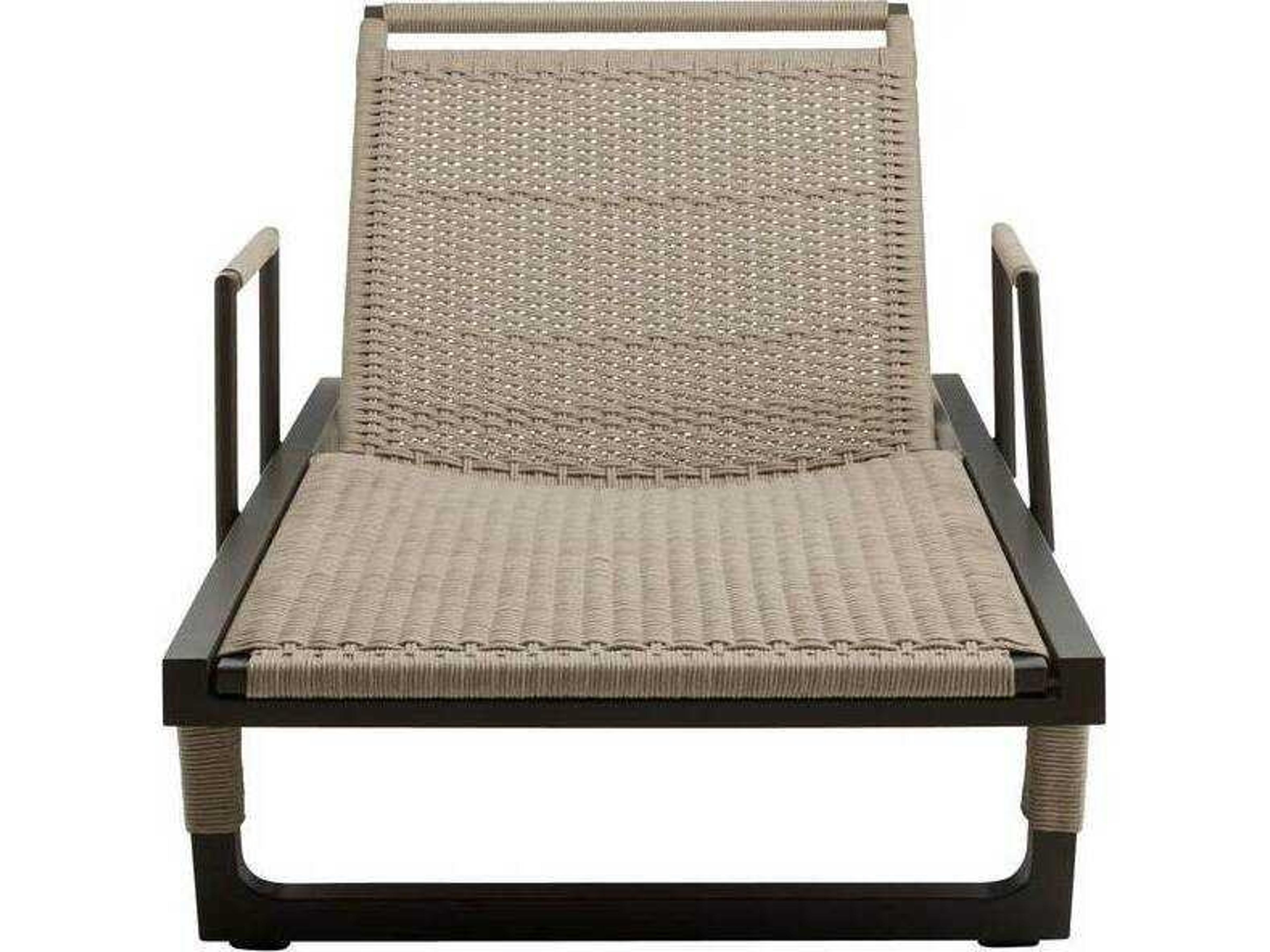 Arteriors Outdoor Buff Metal Rope Chaise Lounge