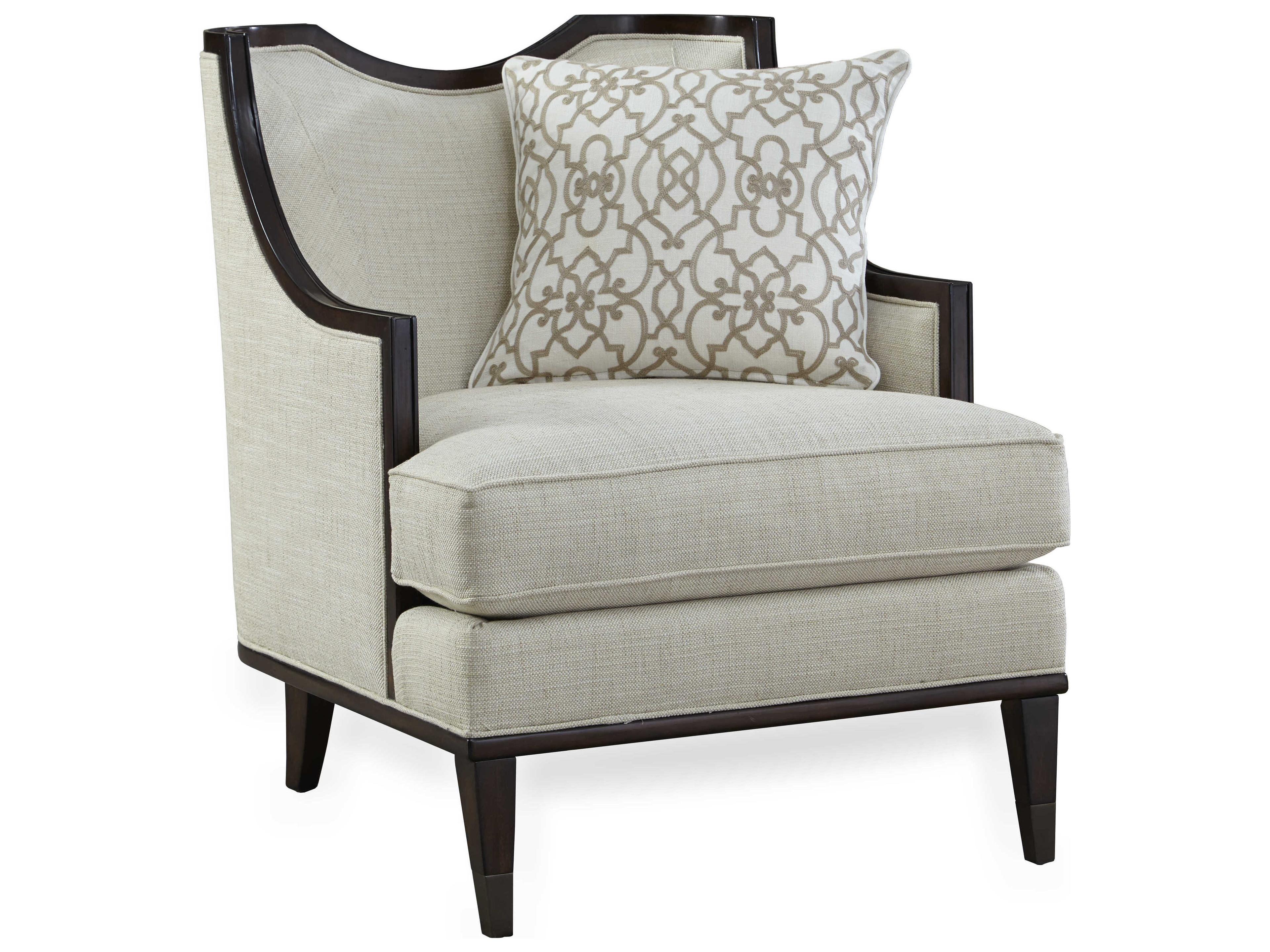 Harper Ivory Beige Fabric Accent Chair