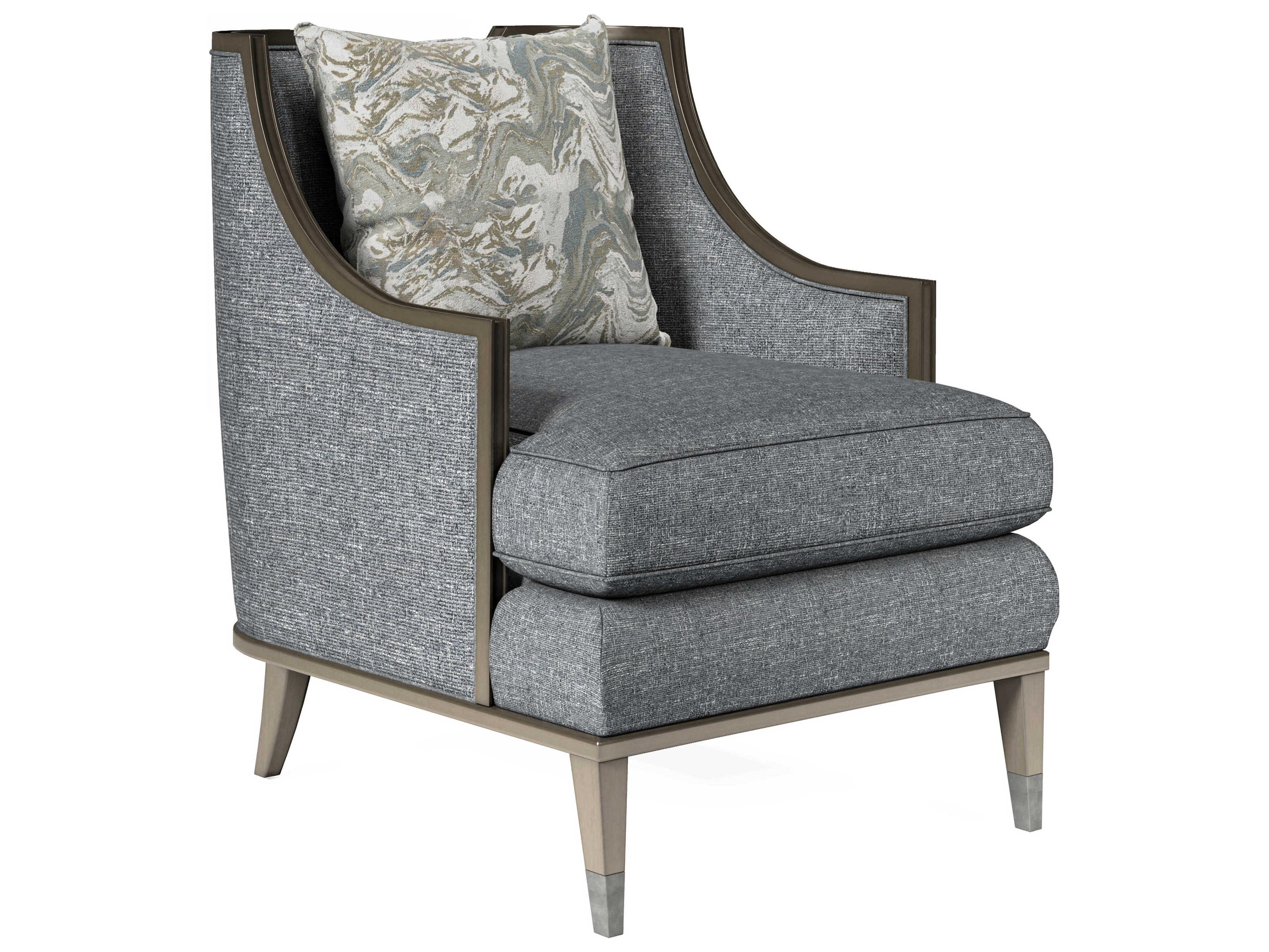 Harper Gray Fabric Accent Chair