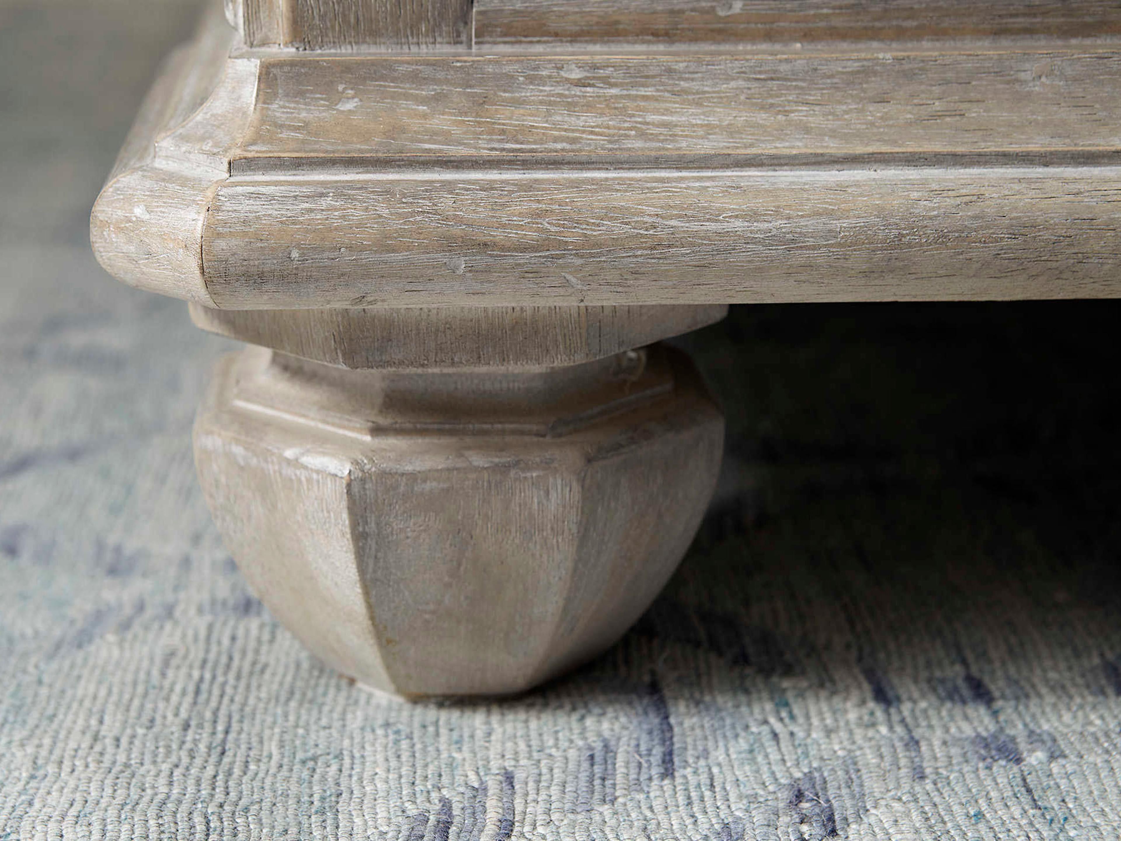 A.R.T. Furniture Summer Creek Shoals Scrubbed Oak Beige Wood Upholstered King Sleigh Bed