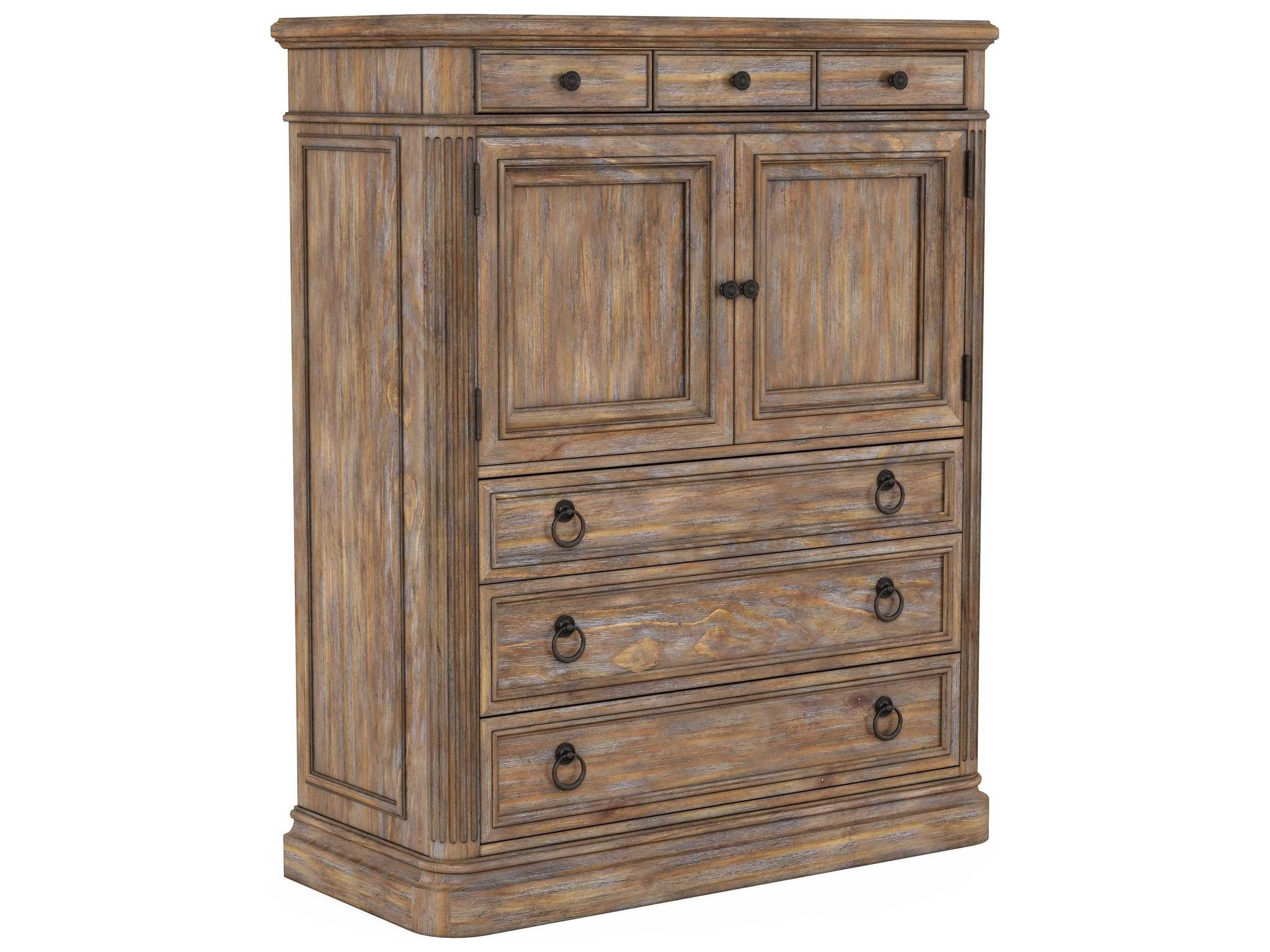 Architrave Door and Drawer Chest in Almond Rustic Pine