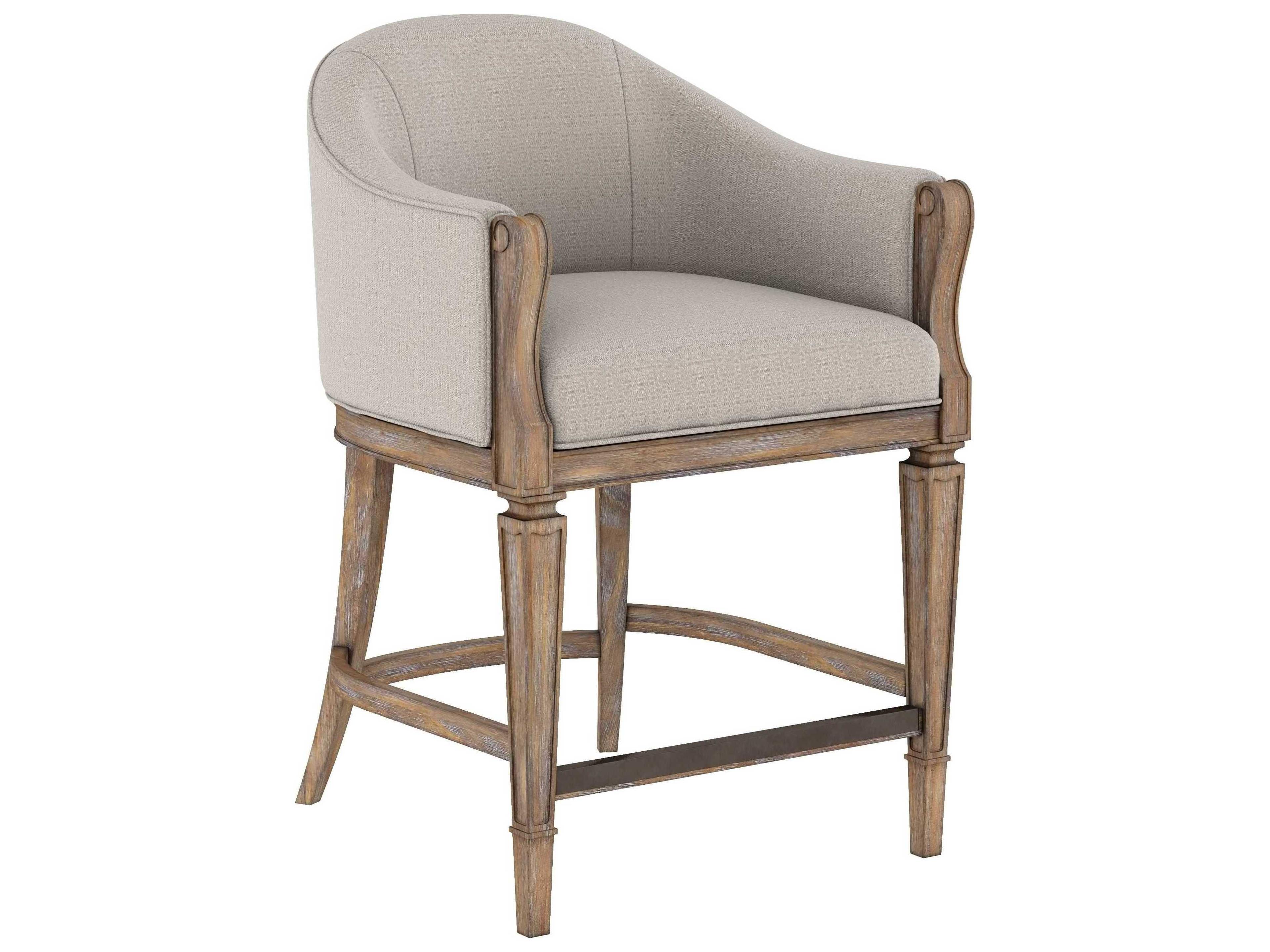 Architrave Upholstered Rubberwood Counter Stool