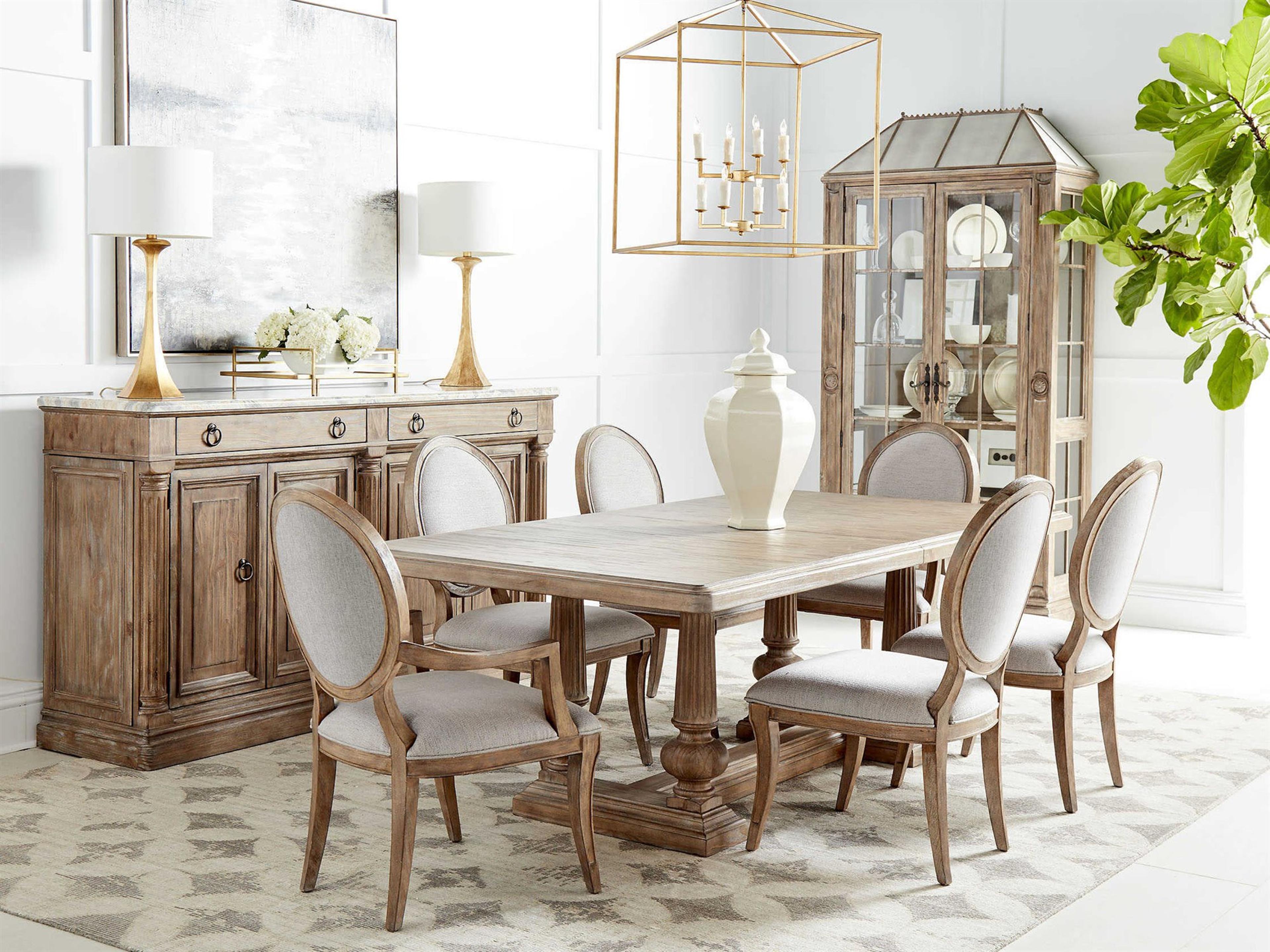 Architrave Pine Wood Dining Room Set