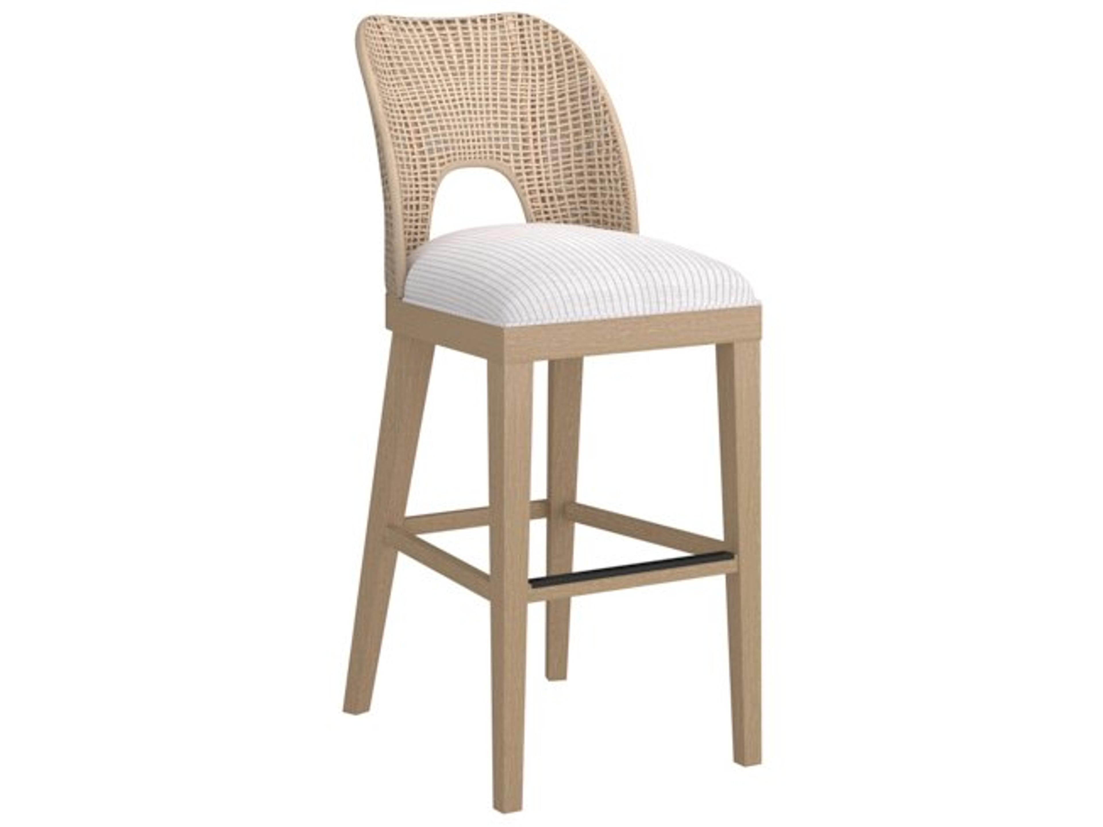 Frame Chestnut Brown Upholstered Ash Wood Bar Stool