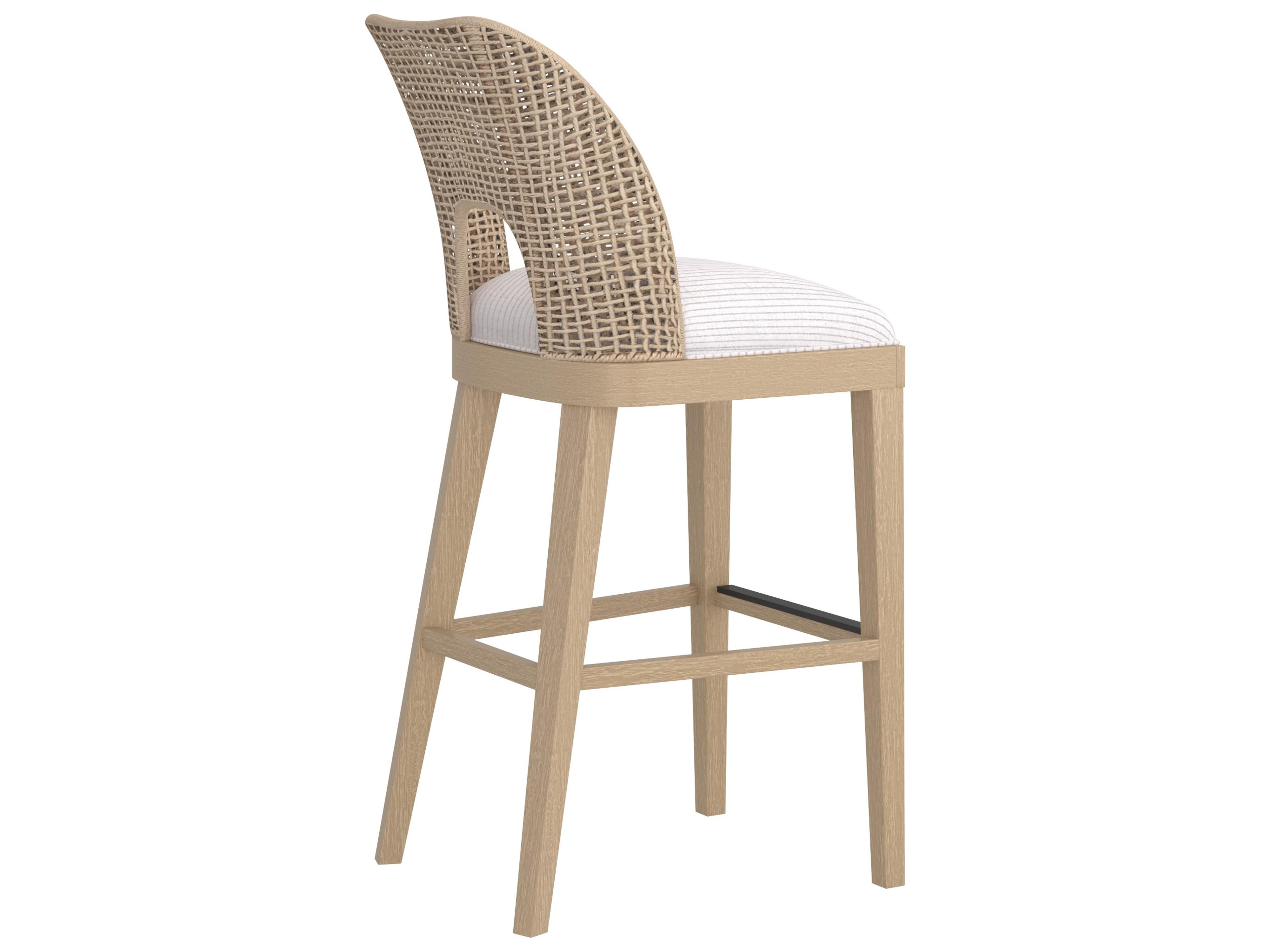 A.R.T. Furniture Frame Chestnut Brown Upholstered Ash Wood Bar Stool