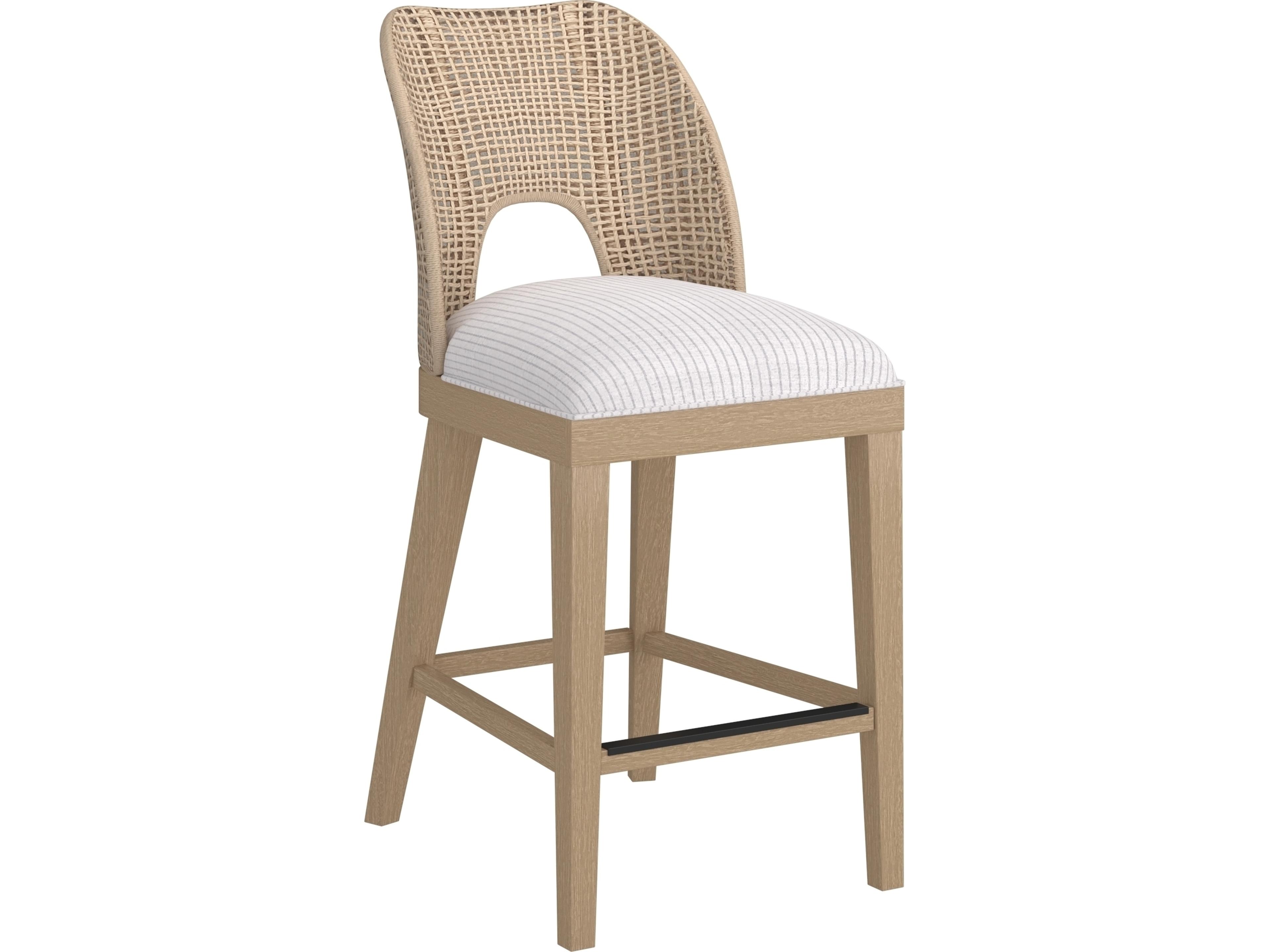 Frame Brown Chestnut Upholstered Ash Wood Counter Stool