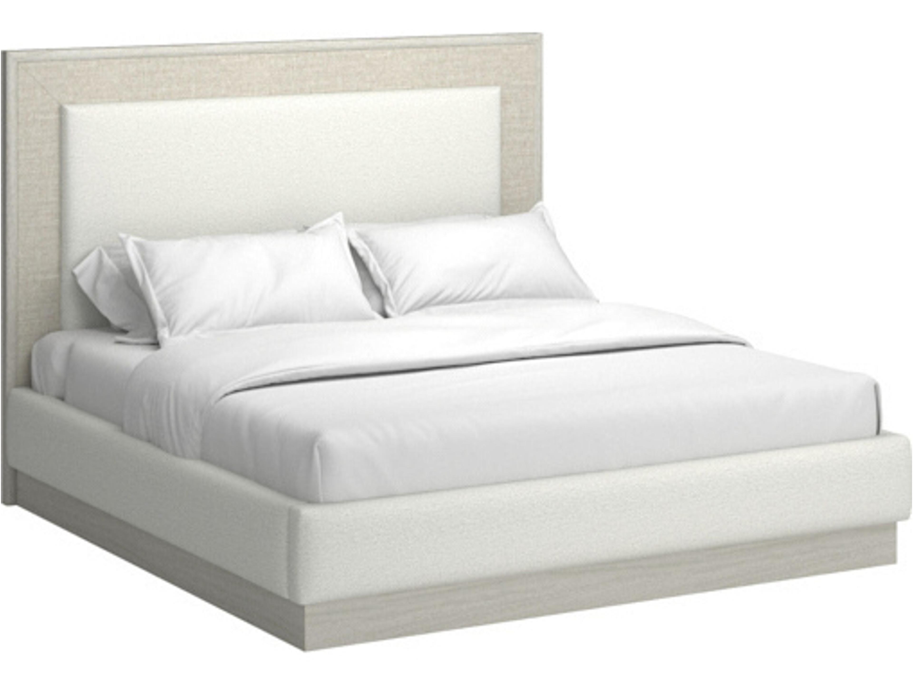 Cotiere Beige Upholstered Queen Platform Bed