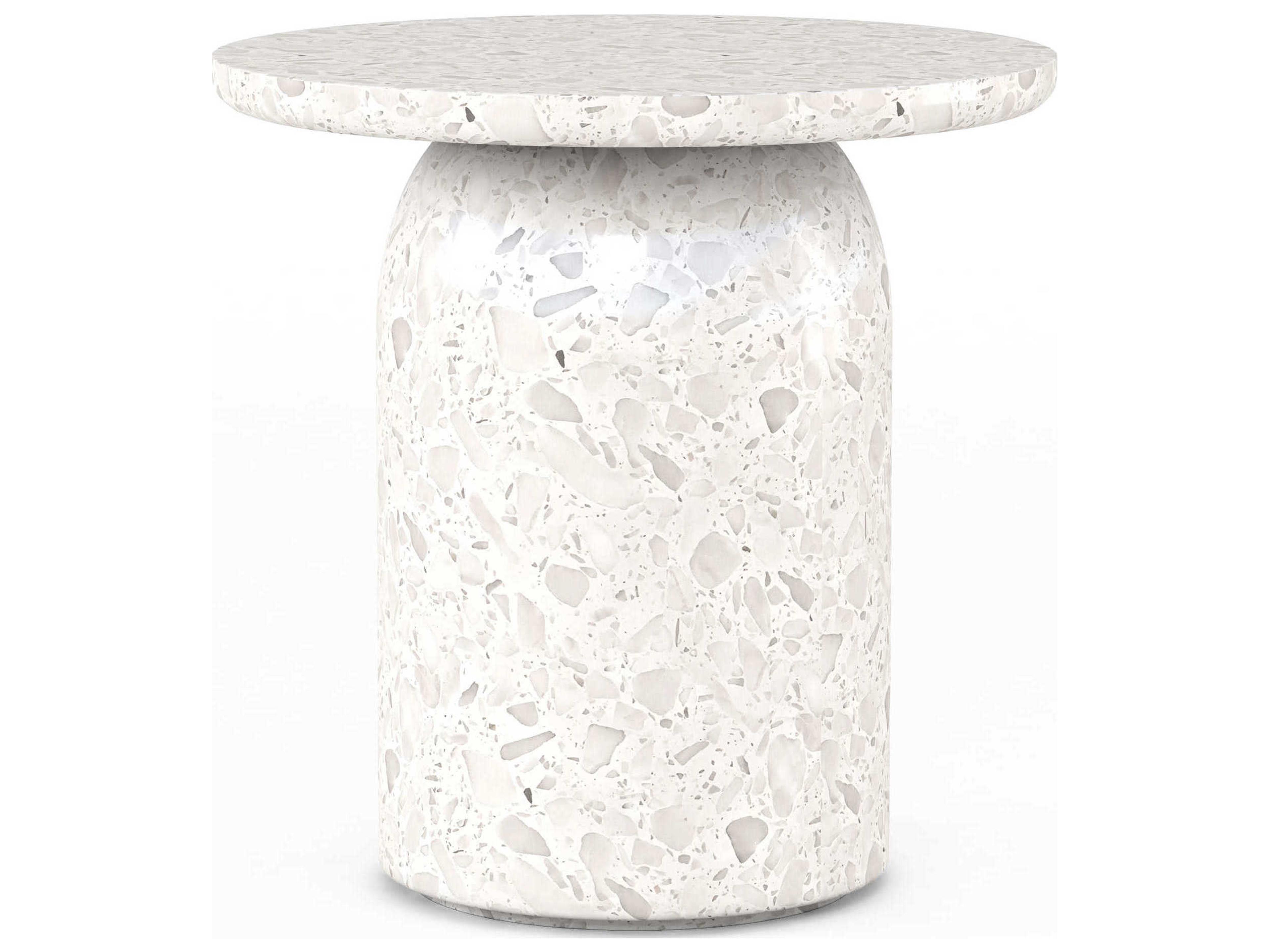 Cotiere Terrazzo Round Stone End Table
