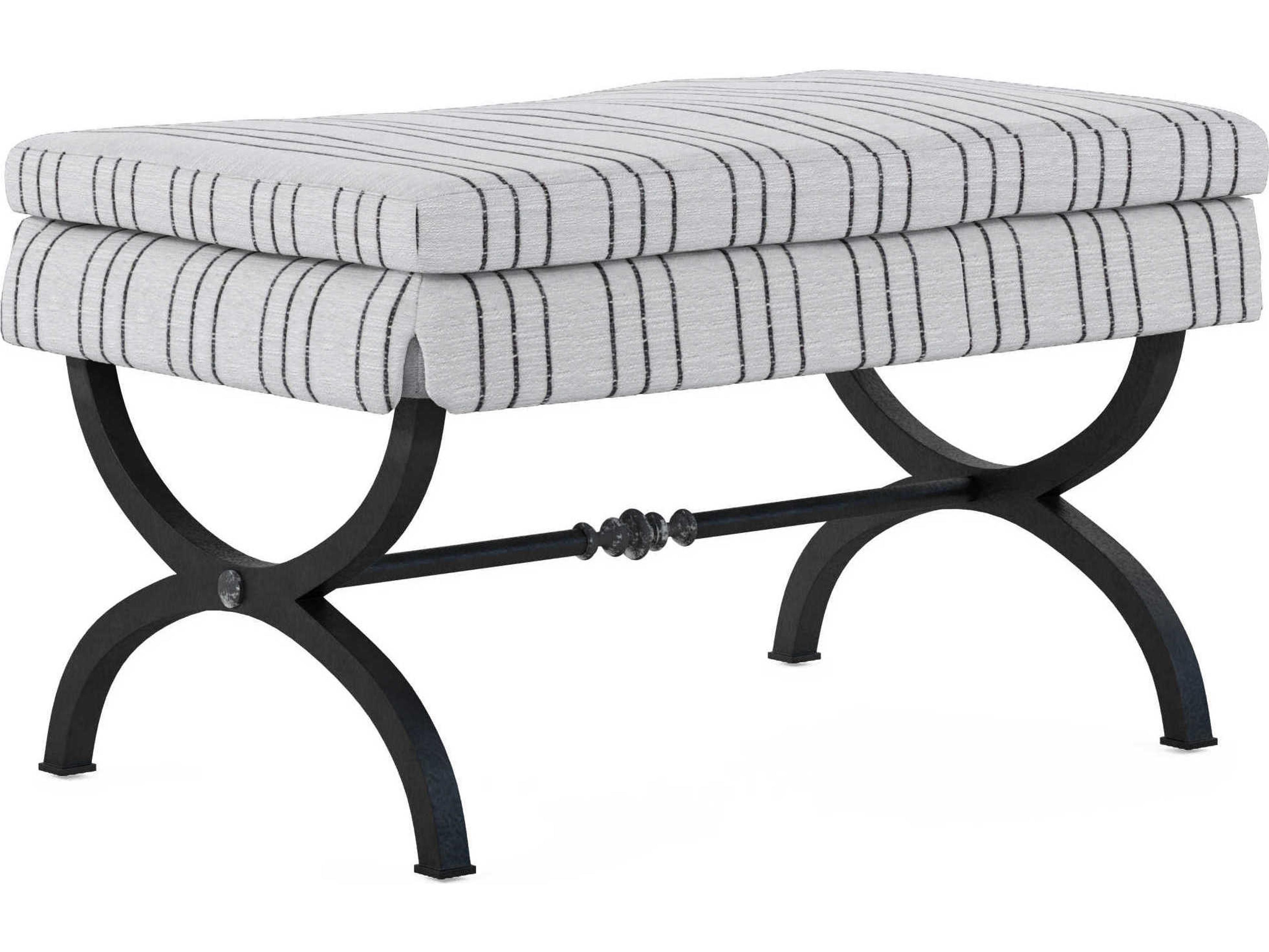 Alcove Single Bench in Sidecar Graphite and Burnished Brass