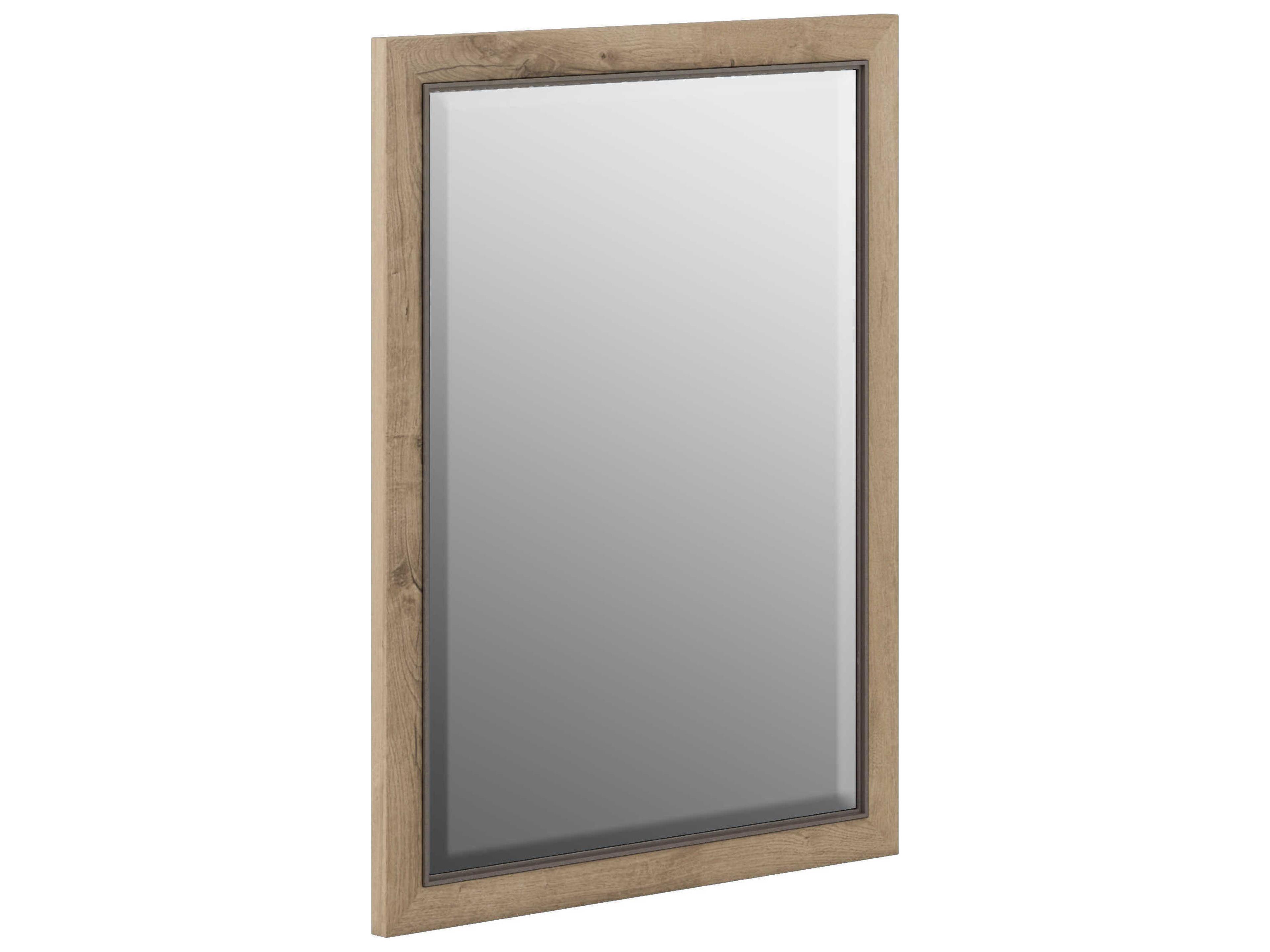 Garrison Rectangular Washed Oak Wall Mirror