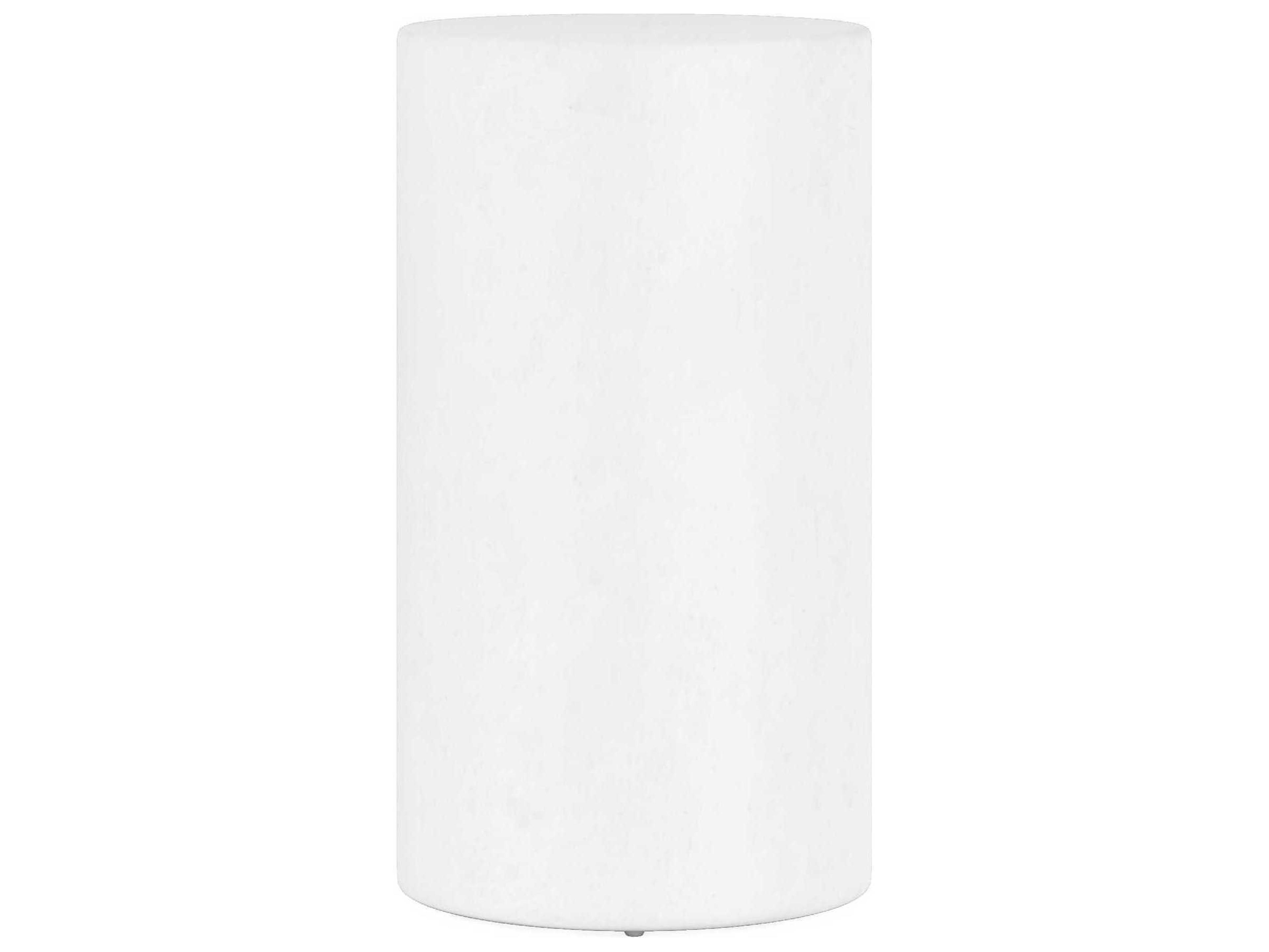 Garrison Round Resin Emory White End Table