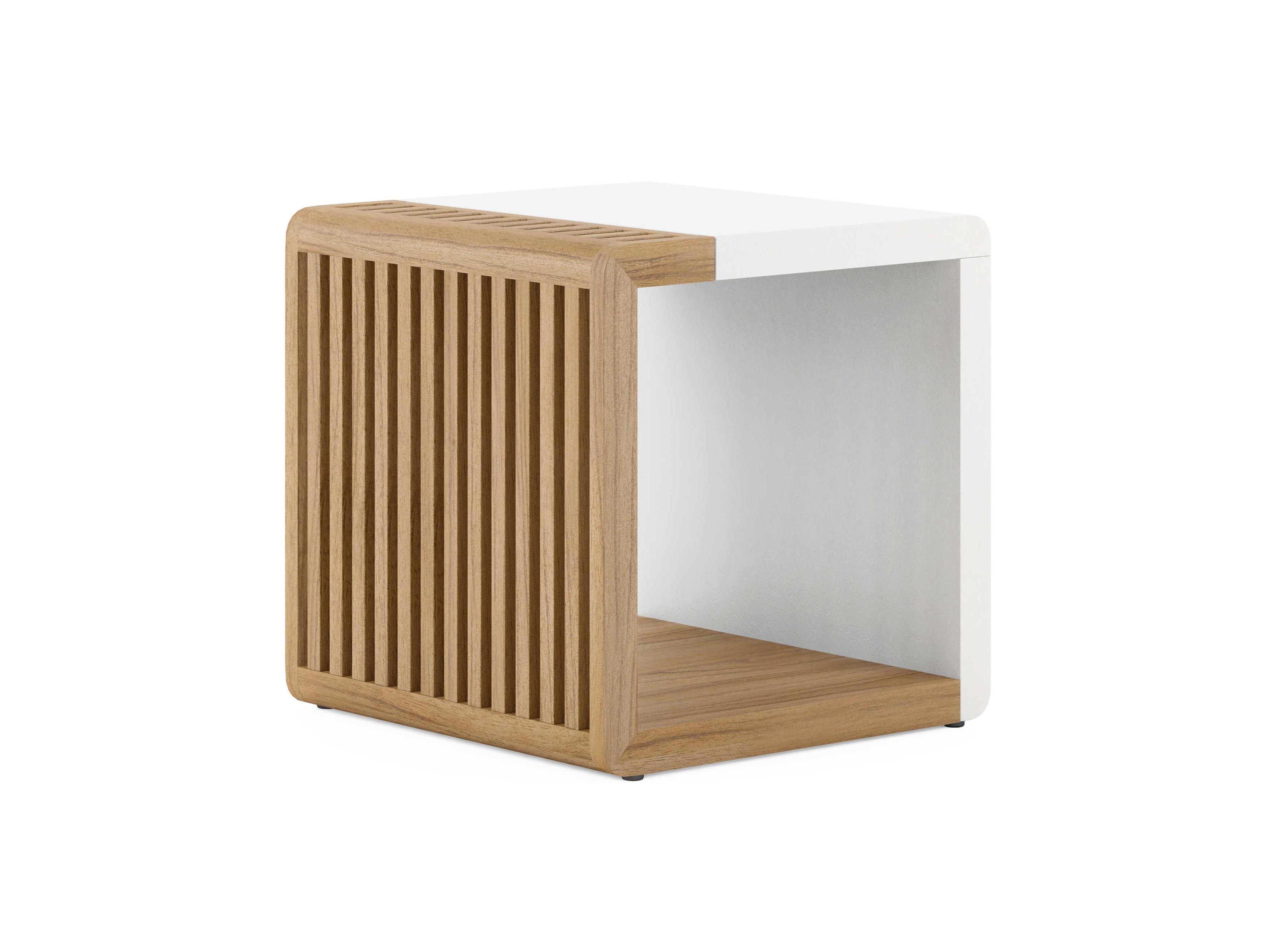 Portico Rectangular Resin Sienna End Table