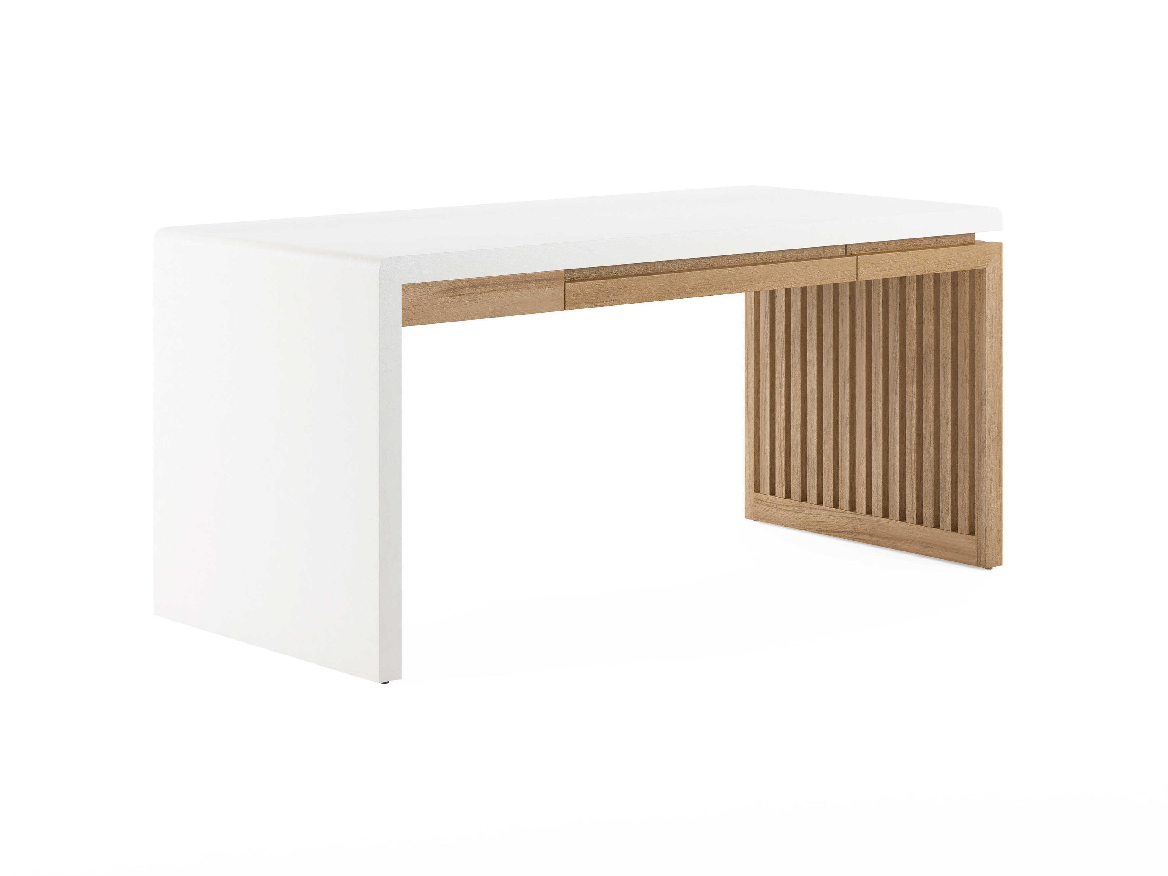 Portico Writing Desk in Sienna and White Plaster