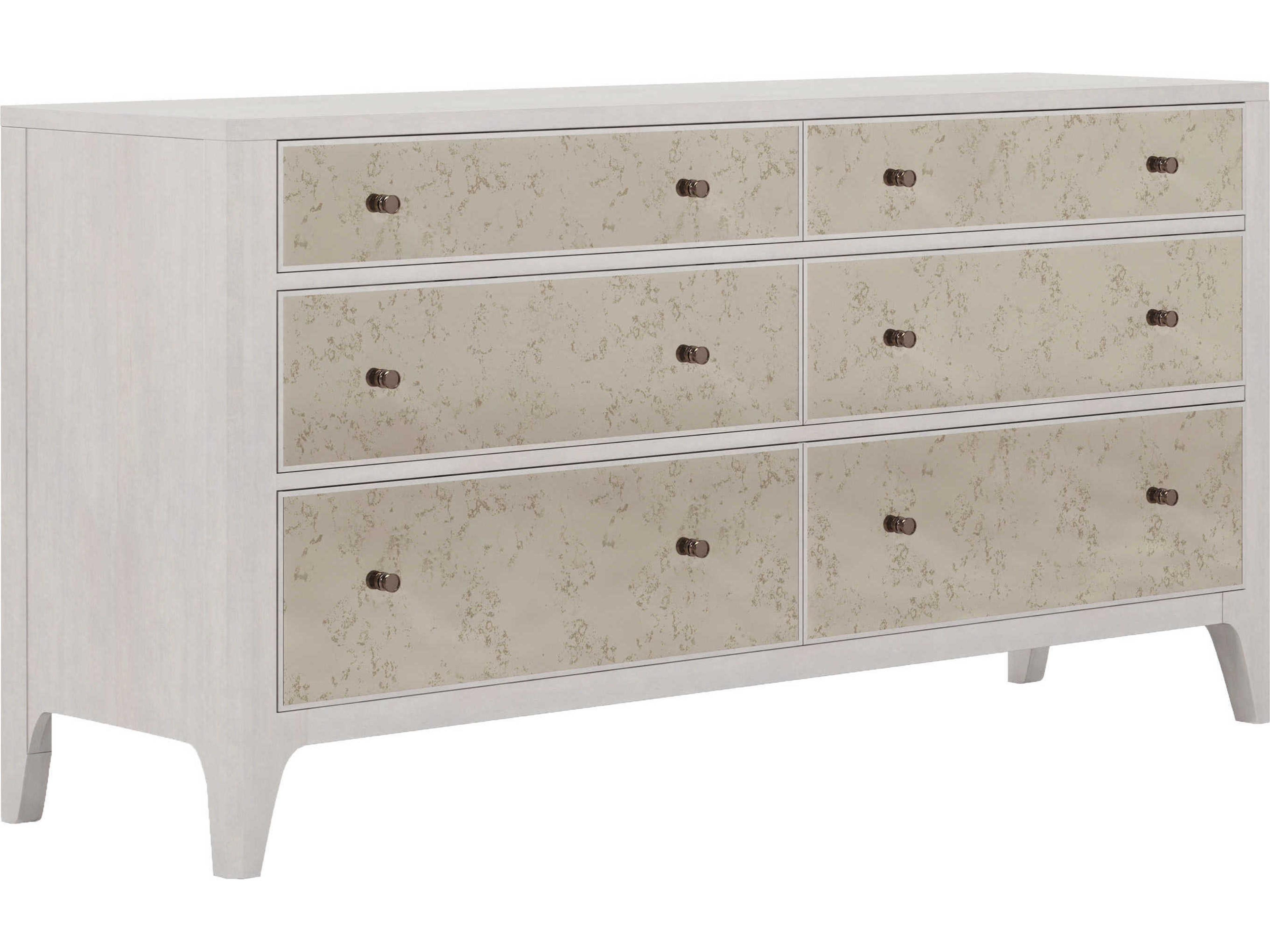 Mezzanine 6-Drawers Poplar Wood Double Dresser
