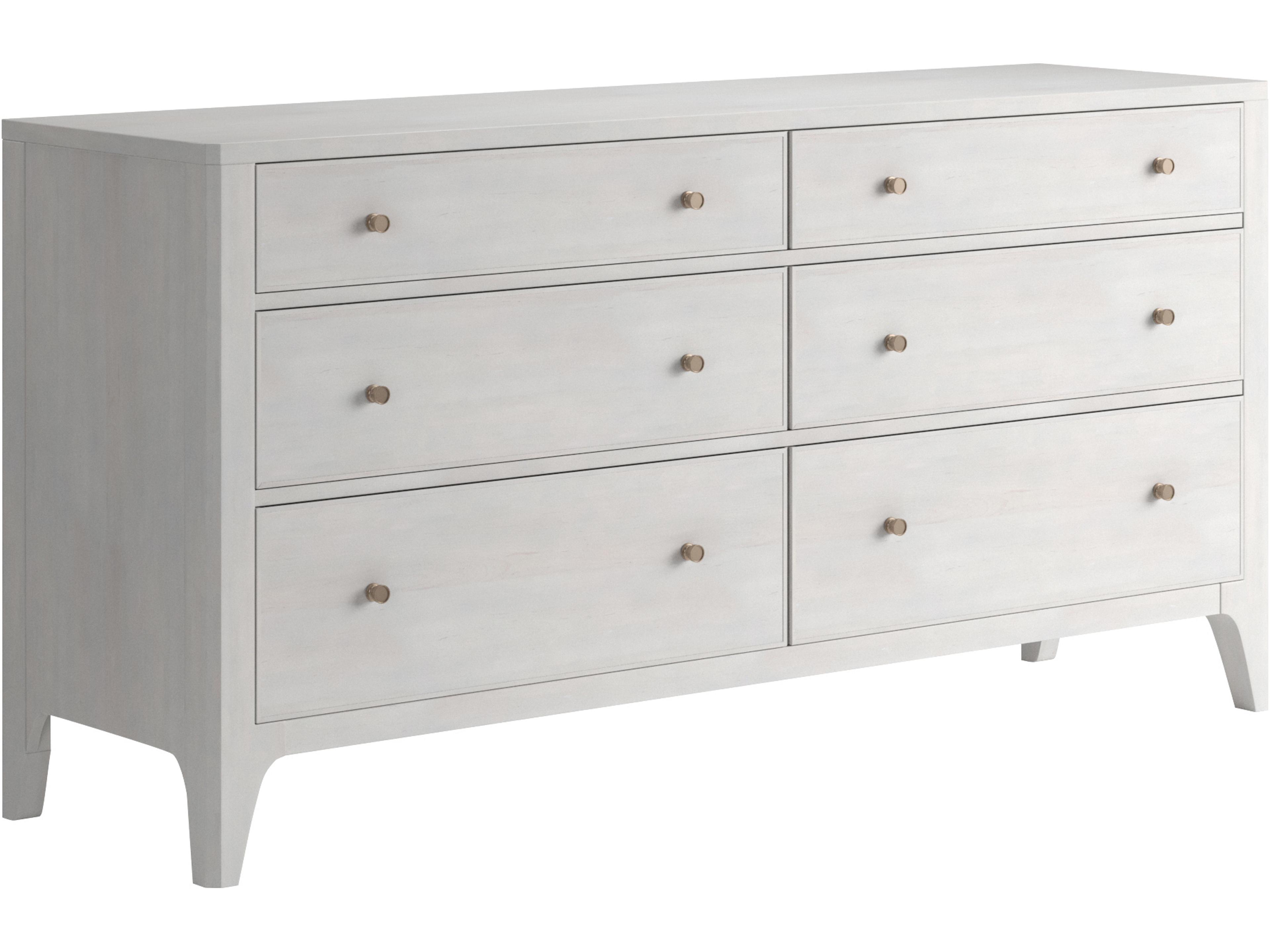 Mezzanine 6-Drawers White Double Dresser