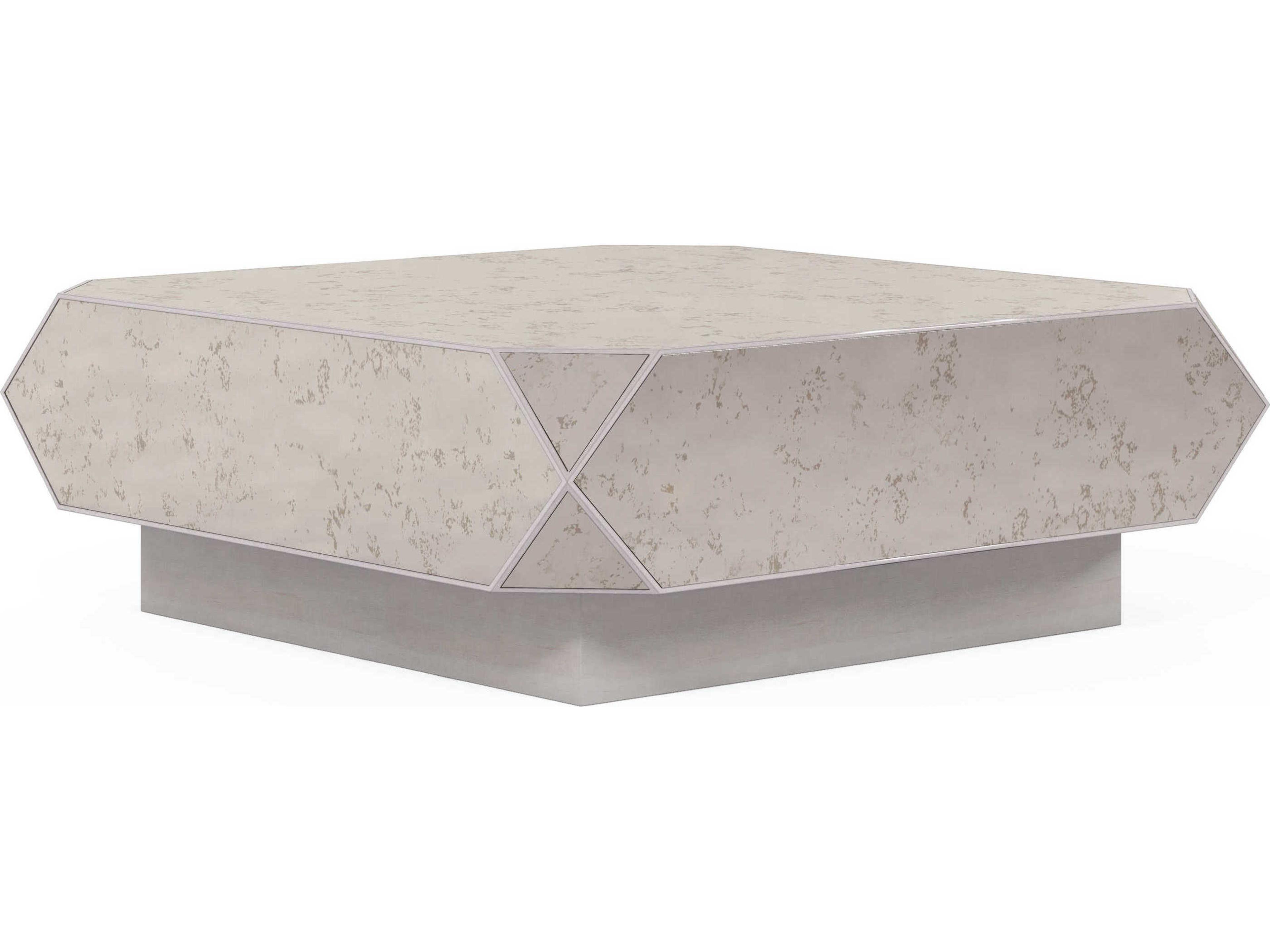 Mezzanine Octagon Wood Dove Gray Cocktail Table