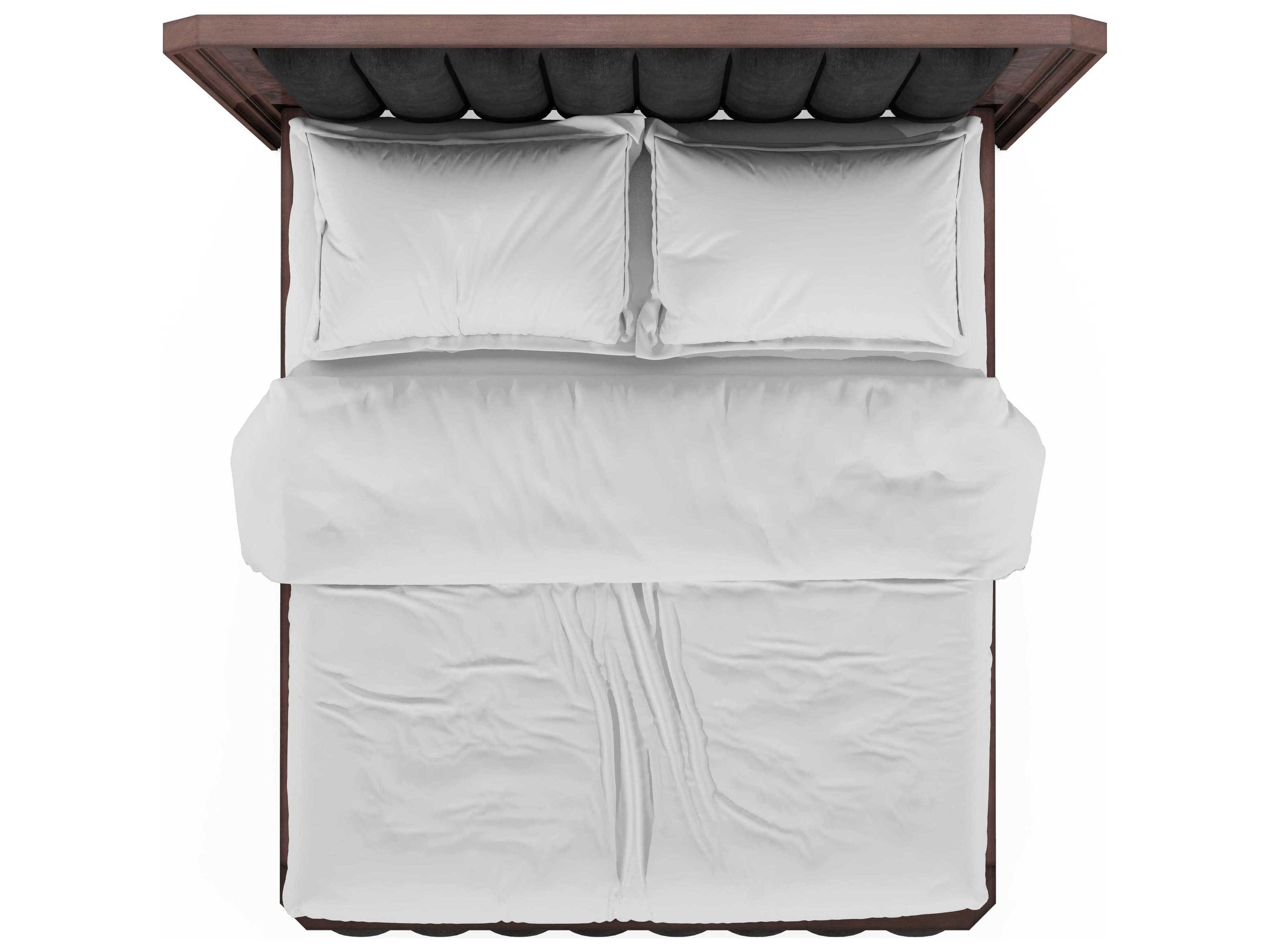 A.R.T. Furniture Revival Napa Mahogany Brown Rubberwood Upholstered King Platform Bed