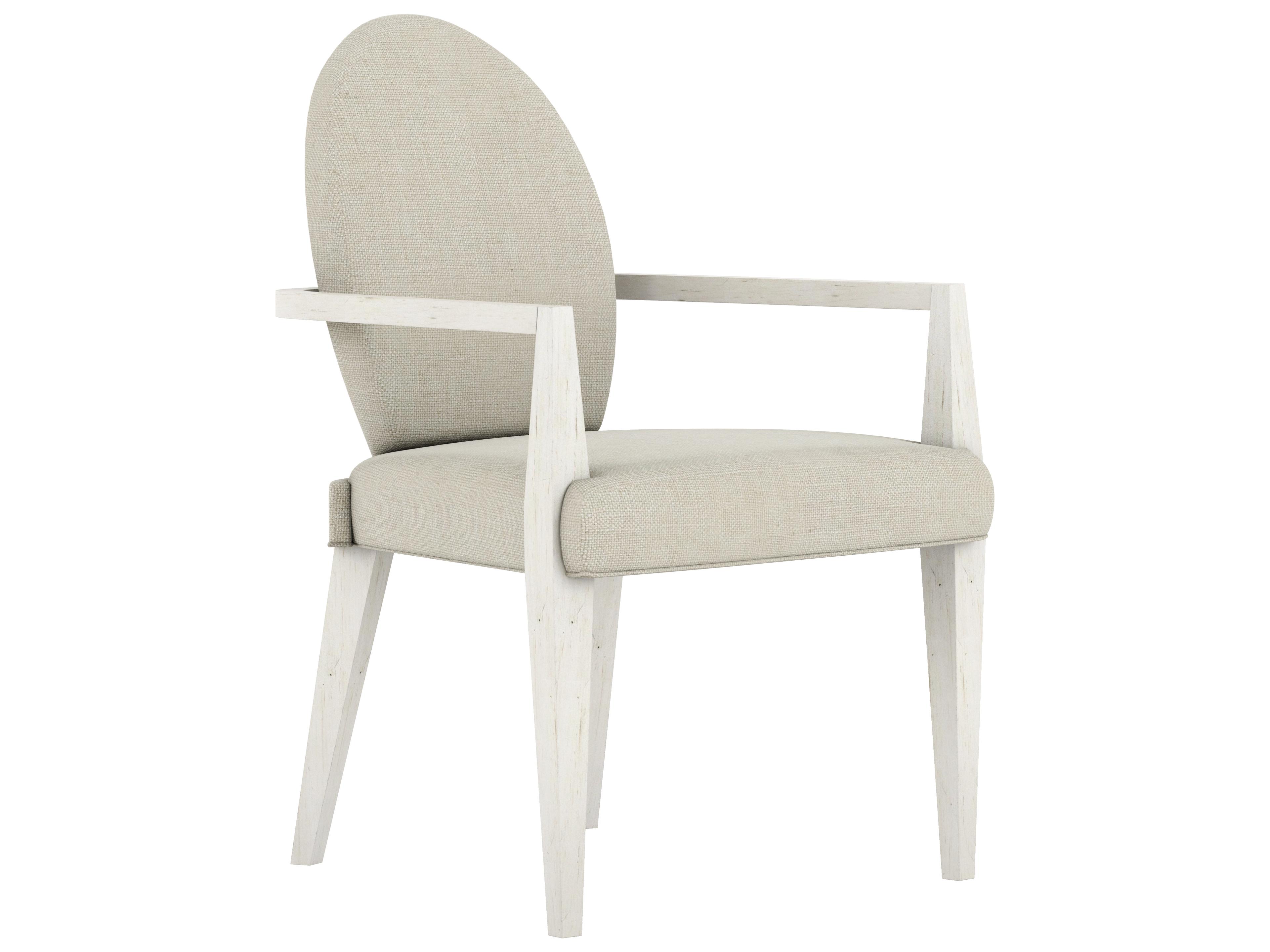 Ashlar Parrawood Beige Upholstered Arm Dining Chair, Set of 2