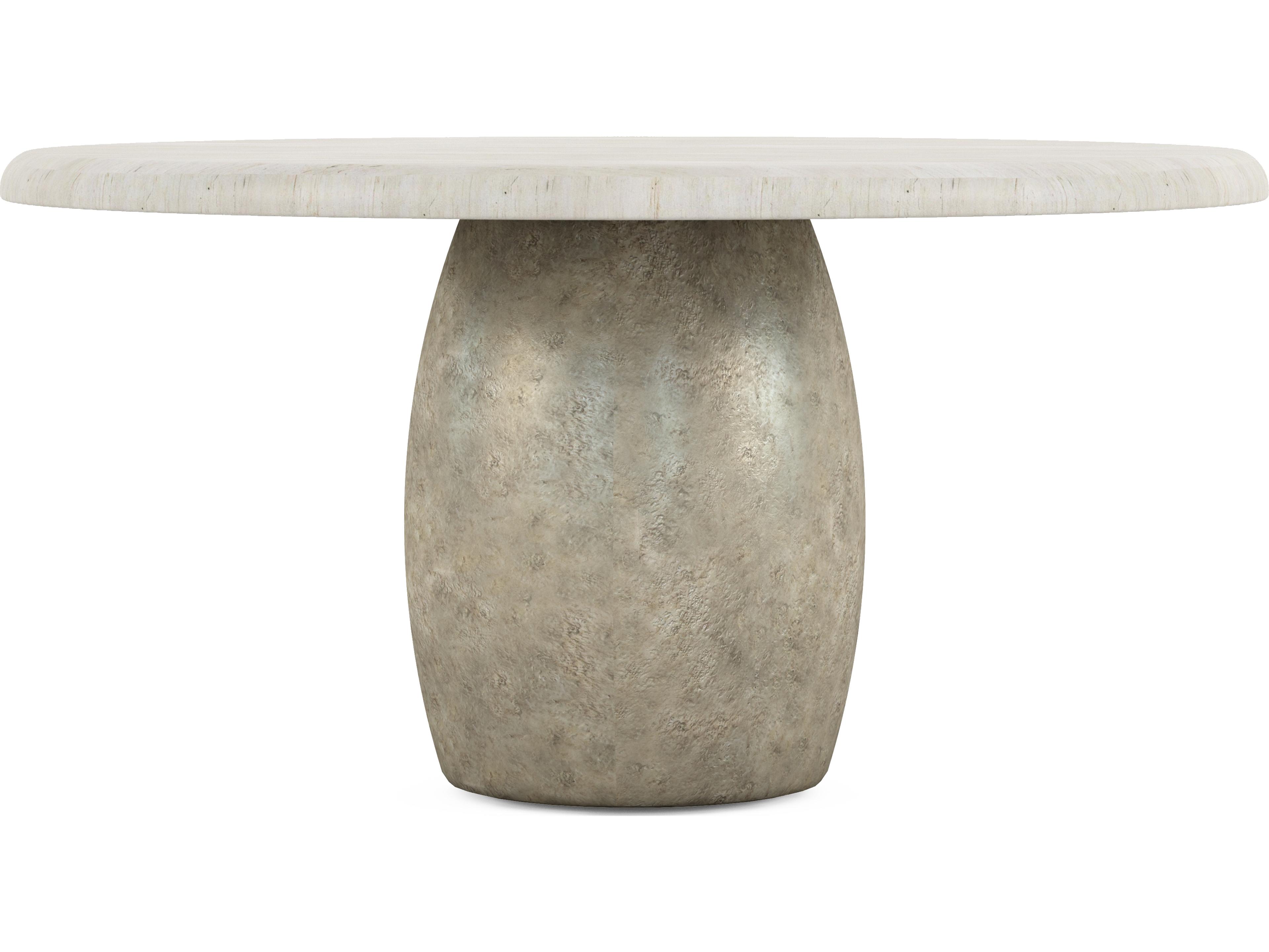 Ashlar Round Wood Bisque Dining Table
