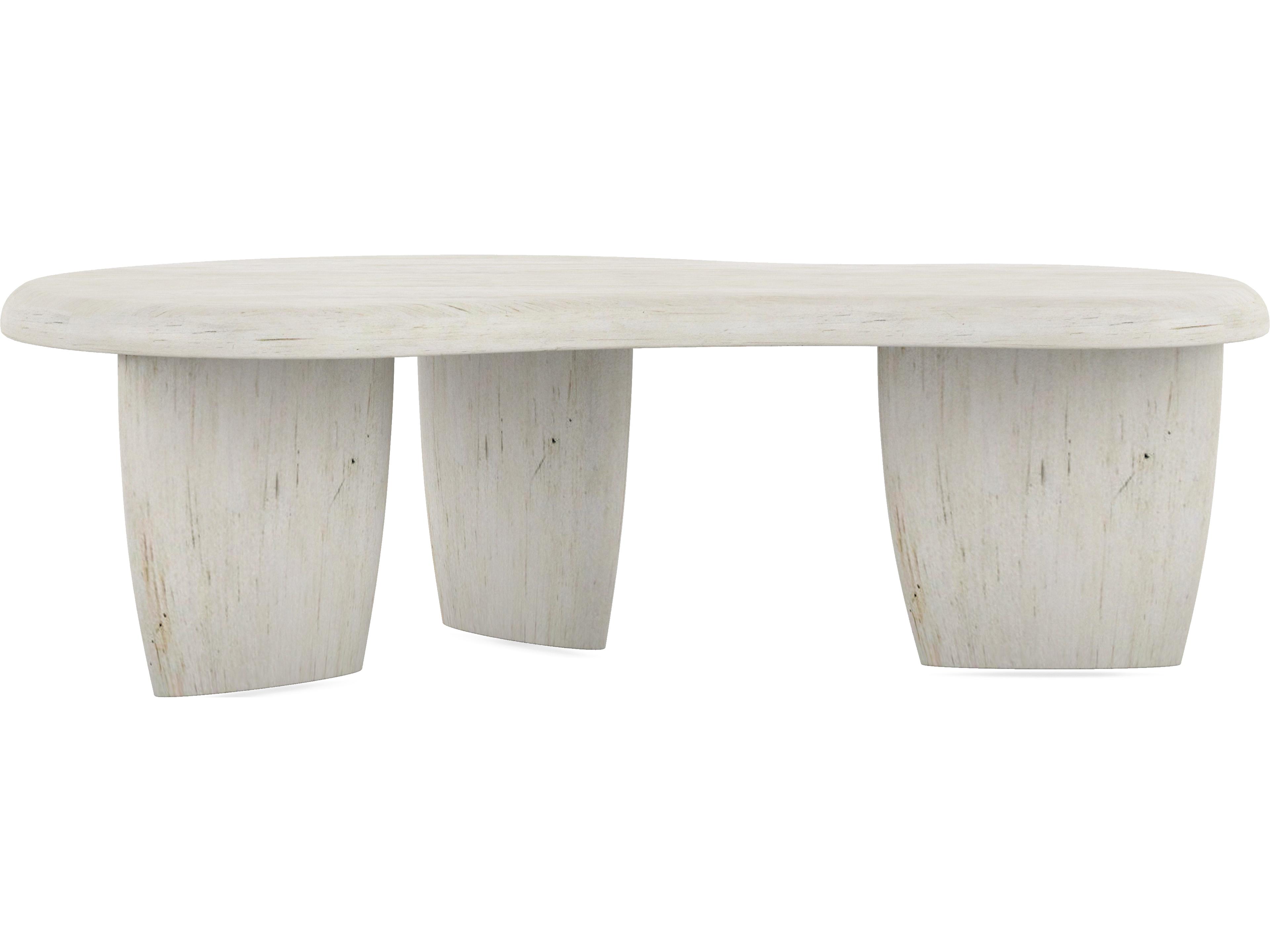 Ashlar Wood Bisque Beige Coffee Table
