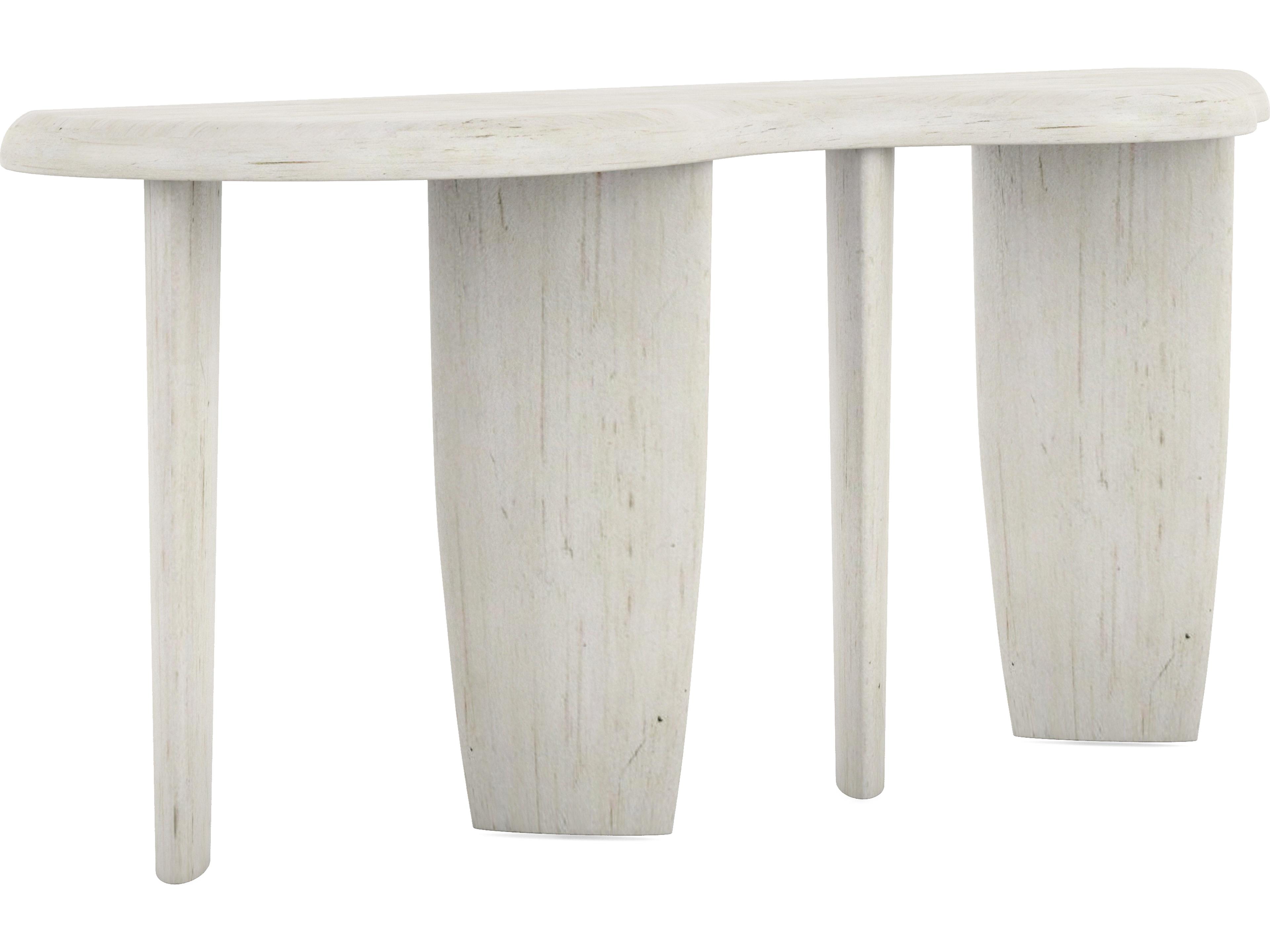 Ashlar Wood Bisque Beige Console Table
