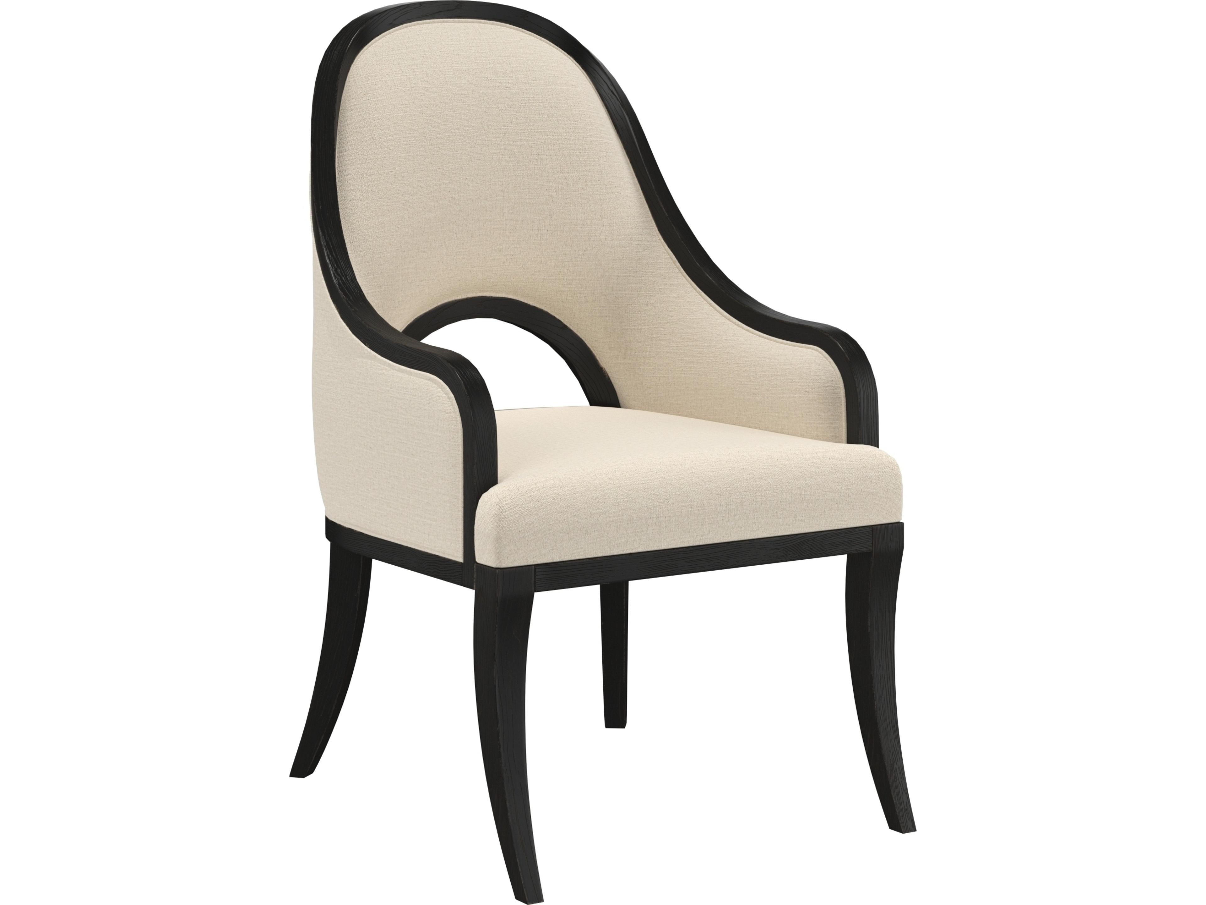 Atrium Beige Upholstered Arm Dining Chair