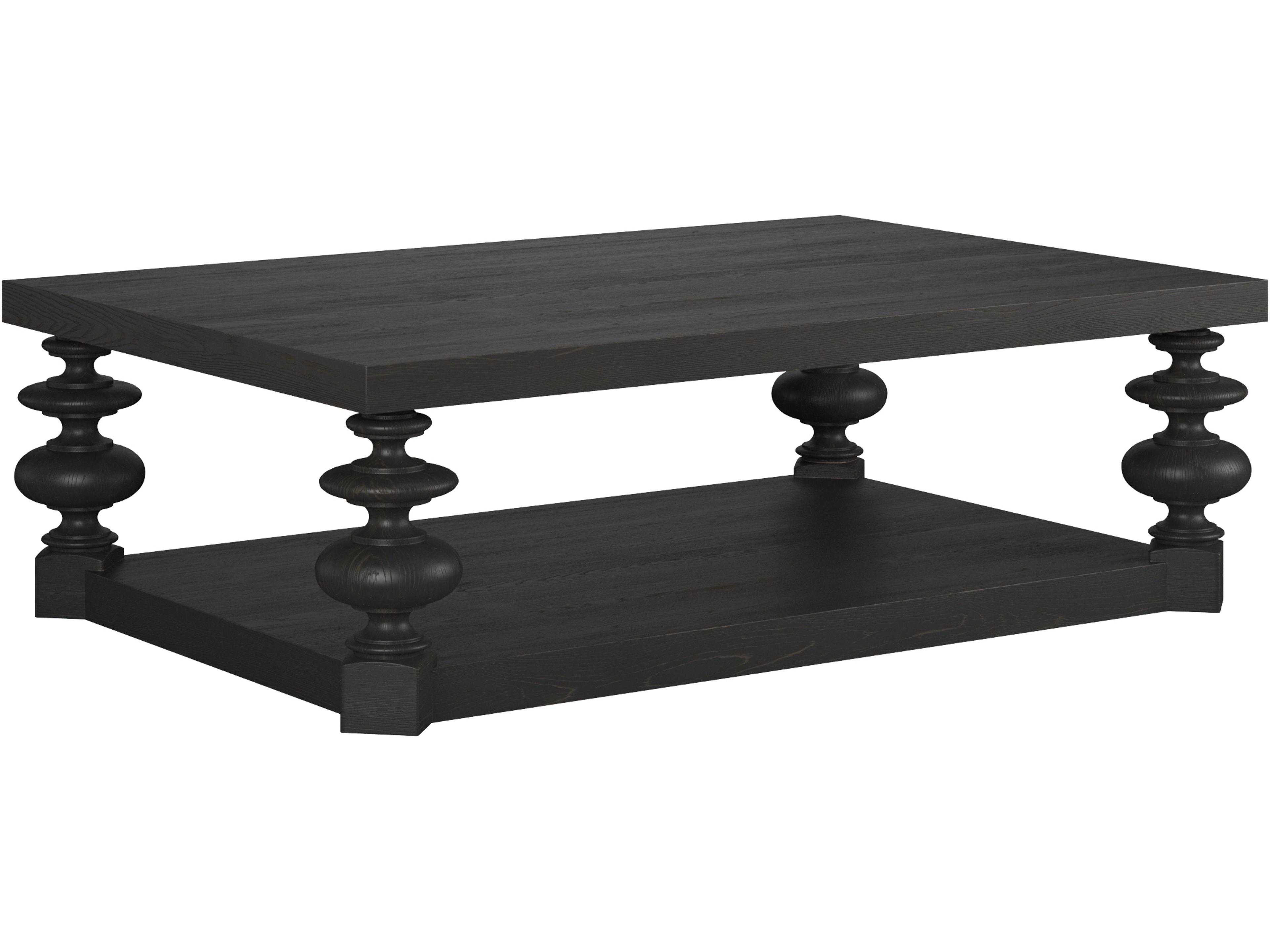 Atrium Rectangular Wood Black Coffee Table