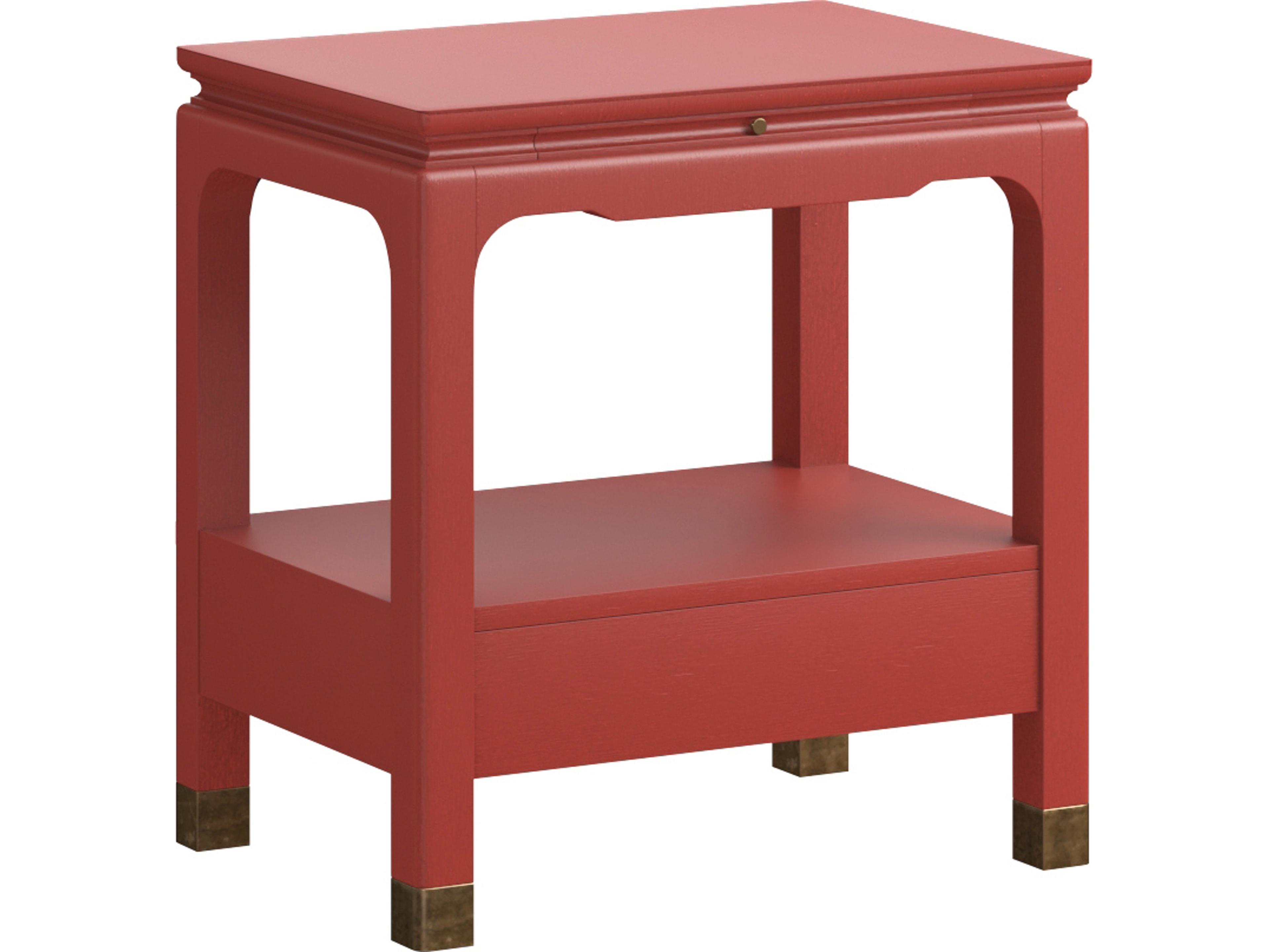 Eave 1-Drawer Poplar Wood Nightstand