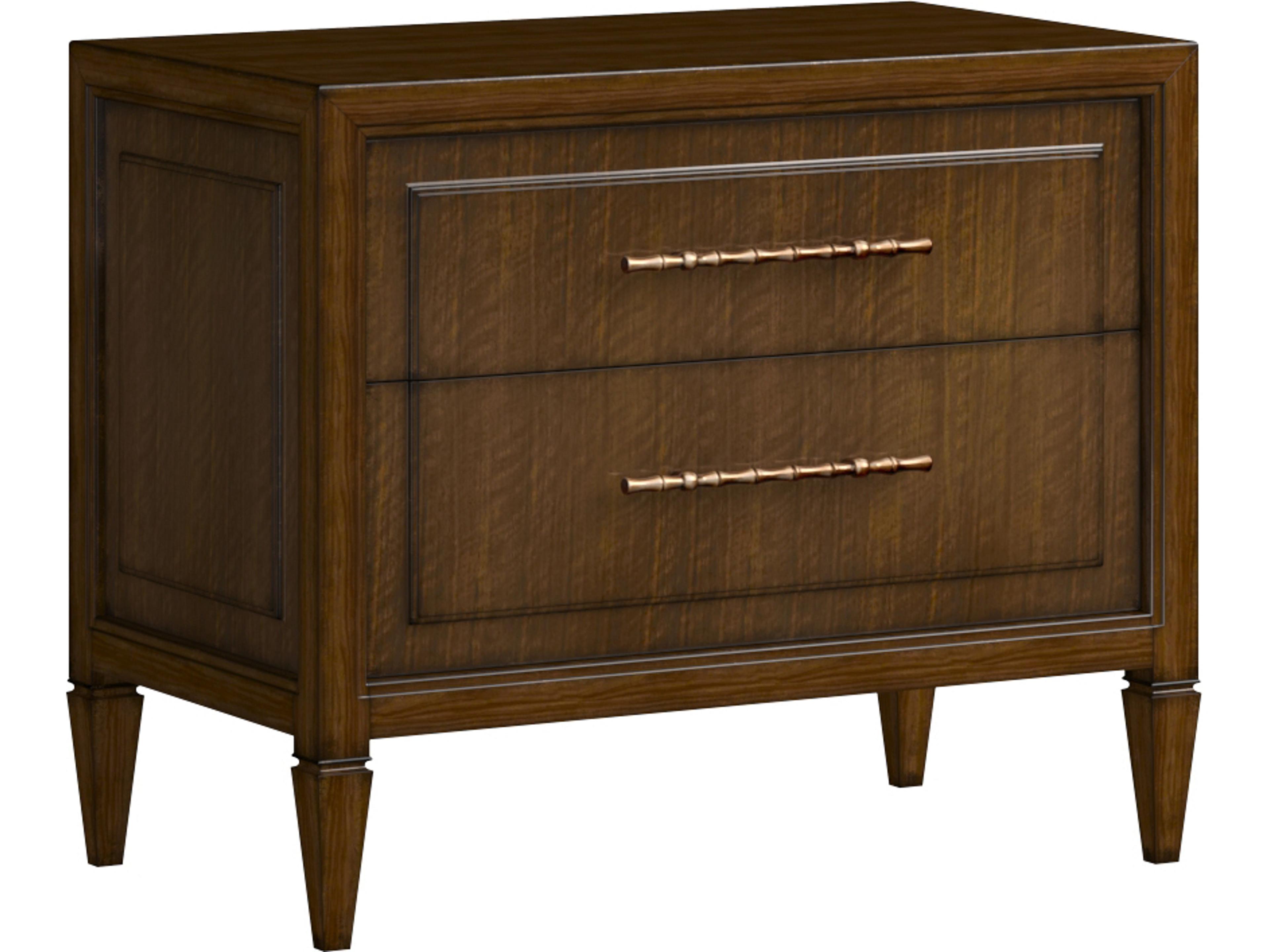 Eave 2-Drawers Poplar Wood Nightstand