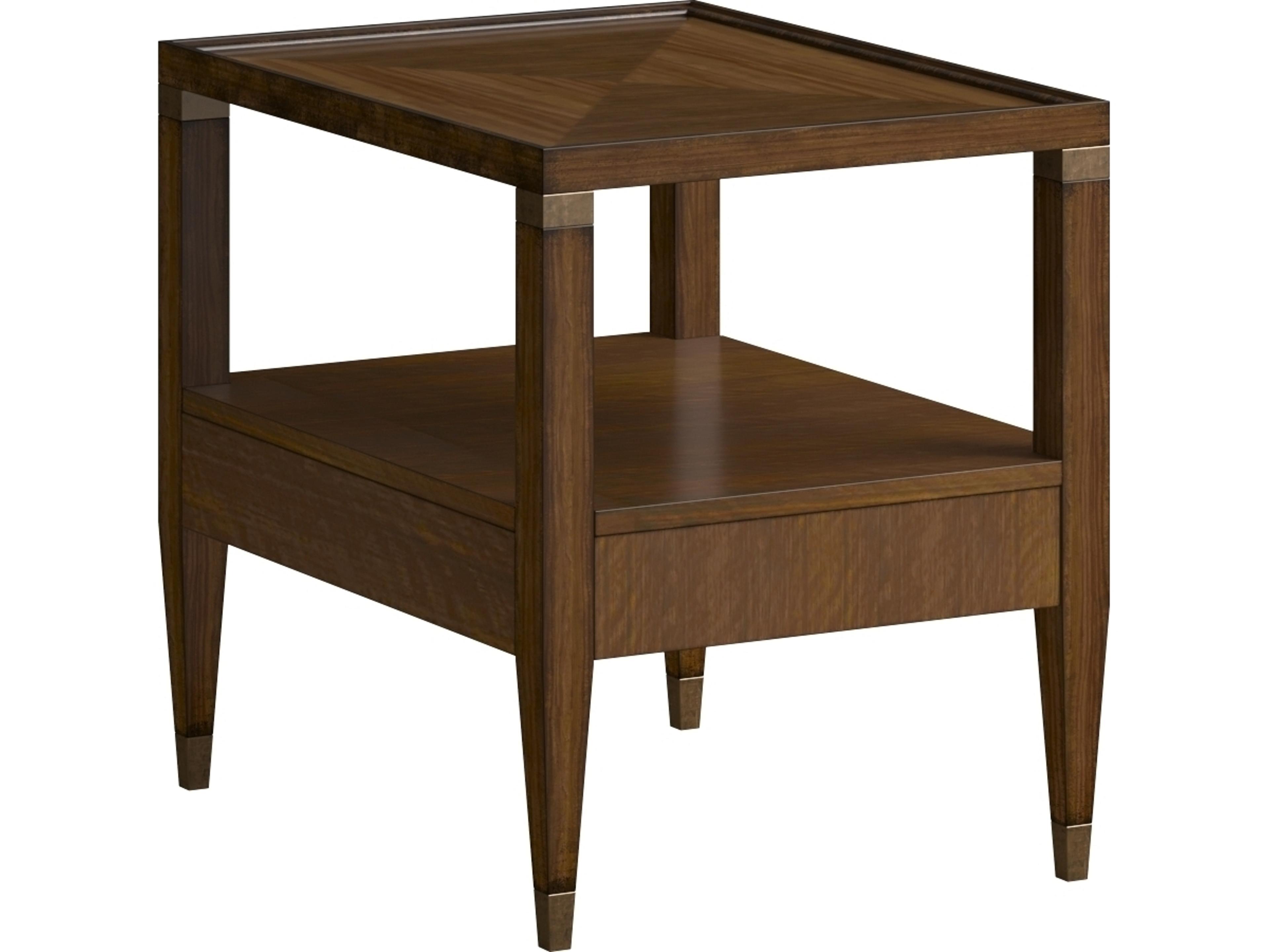Eave Rectangular Wood Brown Hazelnut End Table