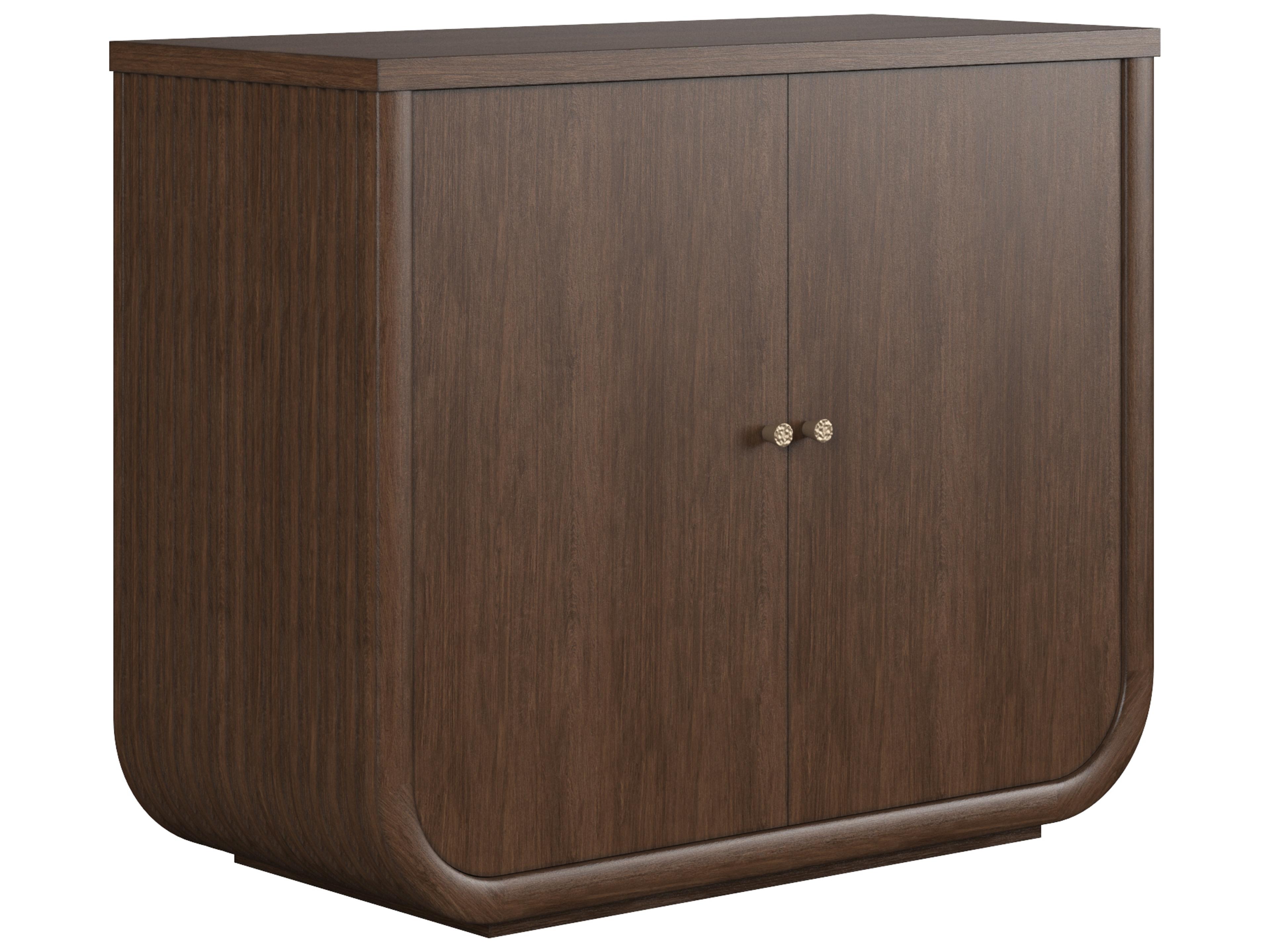 Verge Brown Handcrated Walnut Poplar Wood Accent Chest