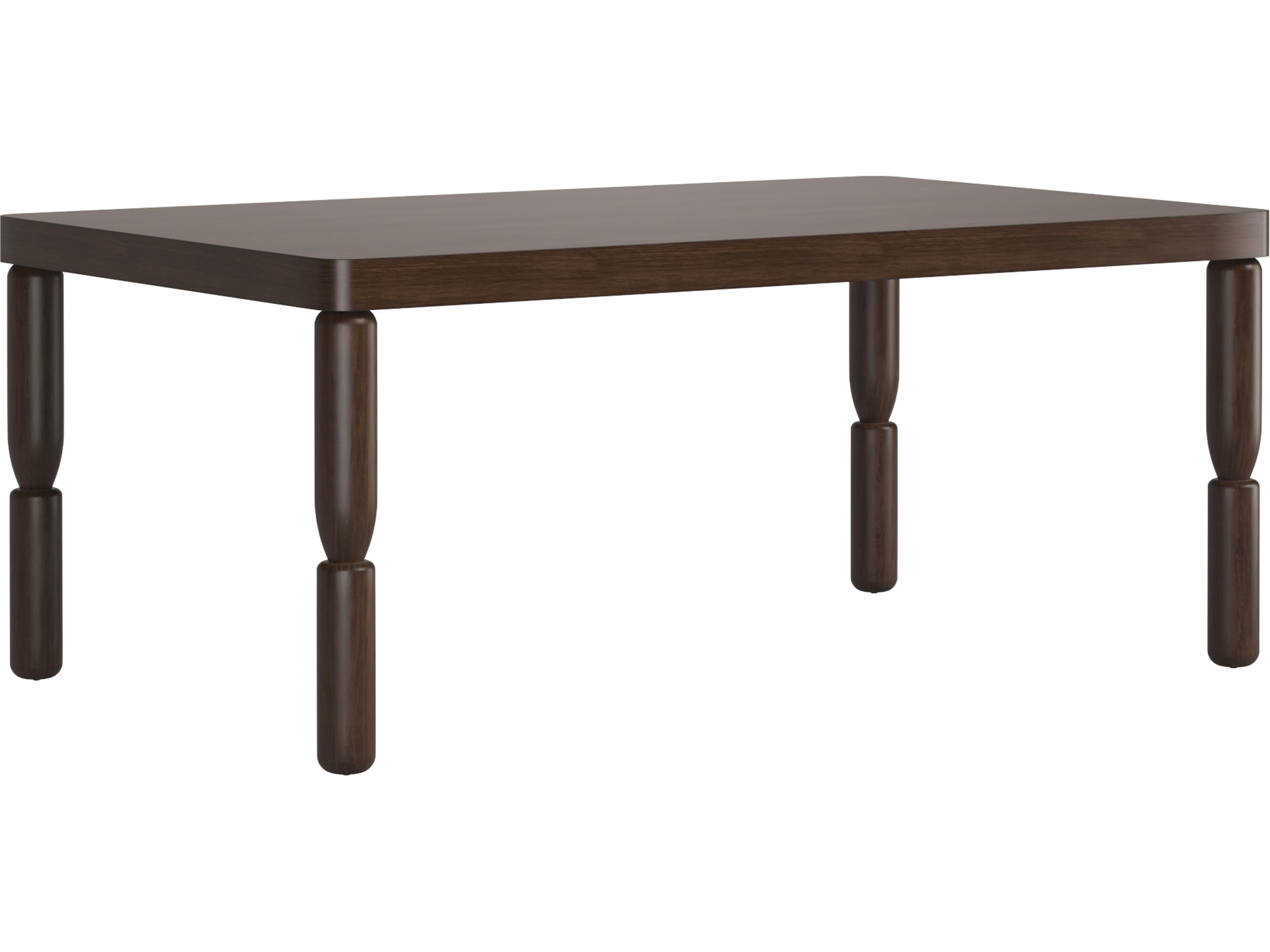 Verge Rectangular Wood Brown Handcrated Walnut Dining Table