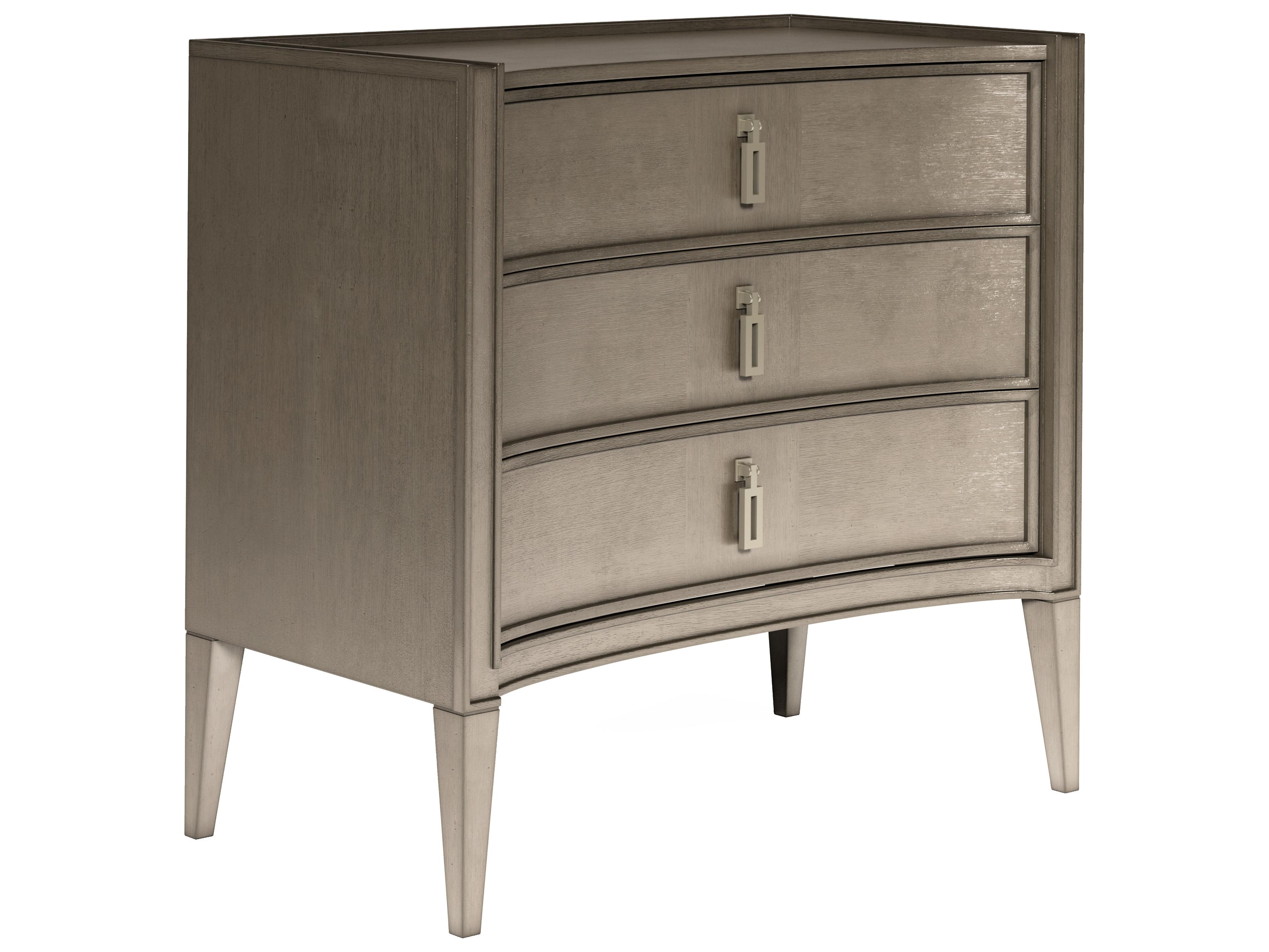 A.R.T. Furniture Cove 3-Drawers Silver Rubberwood Nightstand