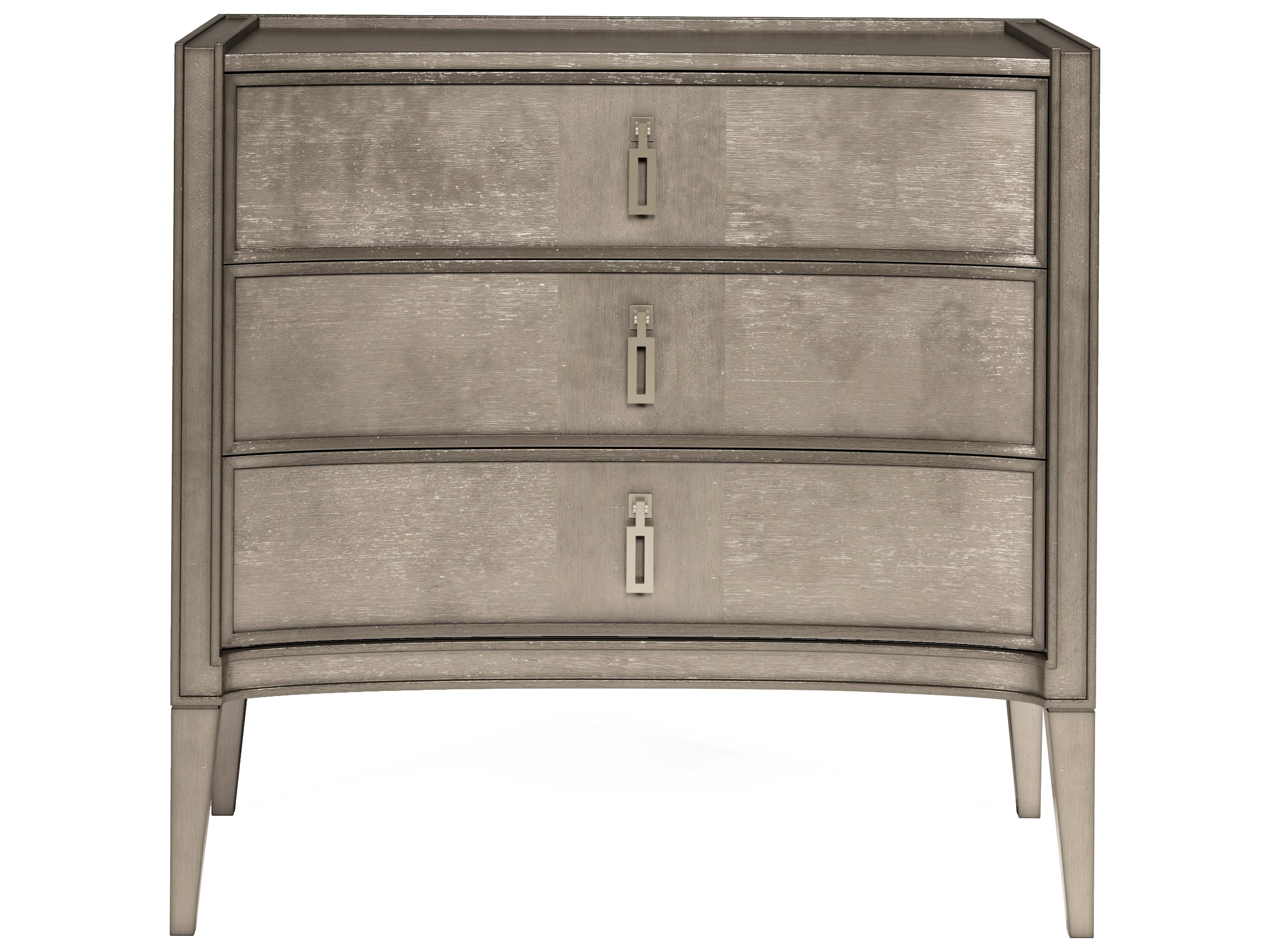 A.R.T. Furniture Cove 3-Drawers Silver Rubberwood Nightstand