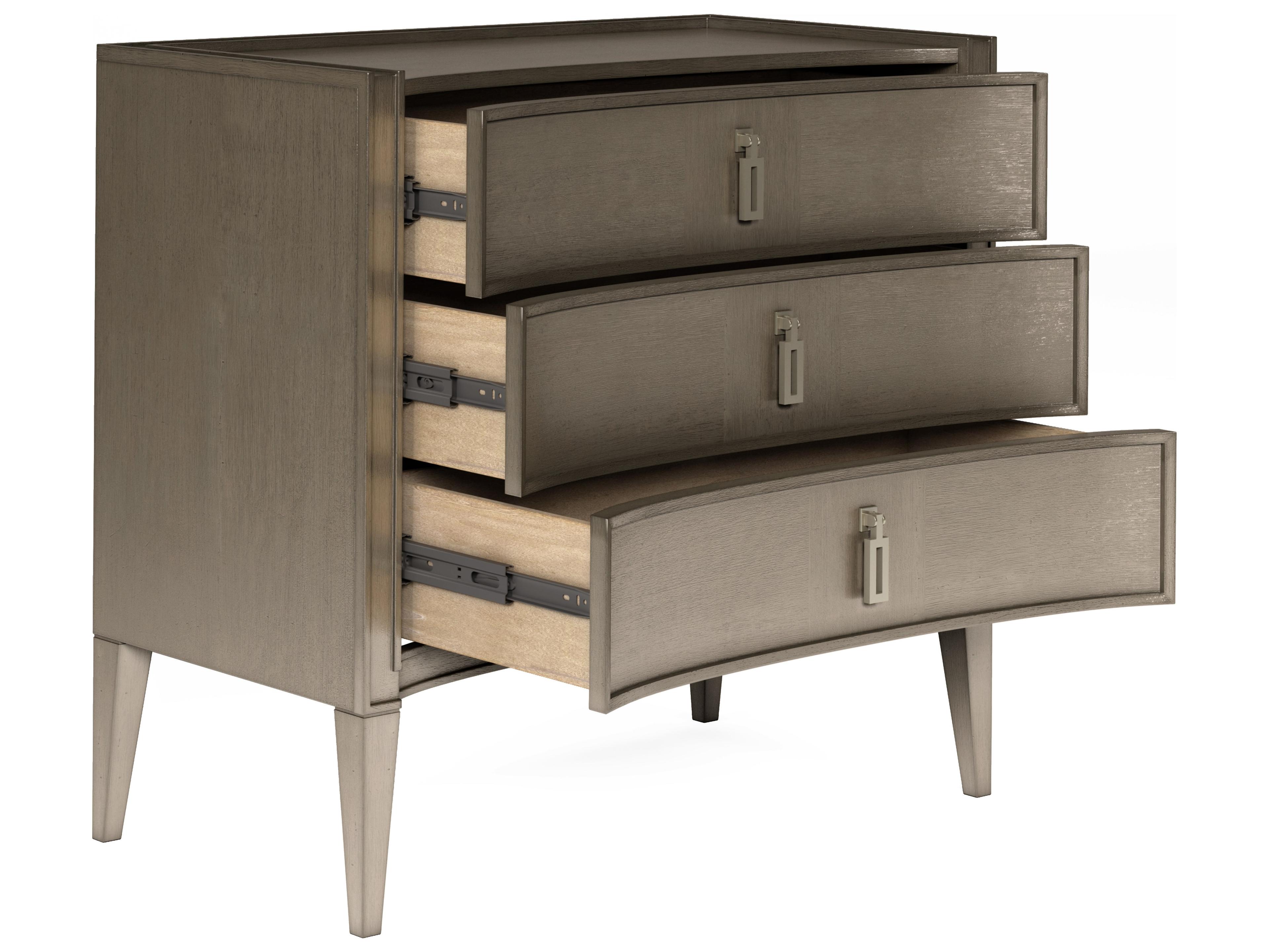 A.R.T. Furniture Cove 3-Drawers Silver Rubberwood Nightstand