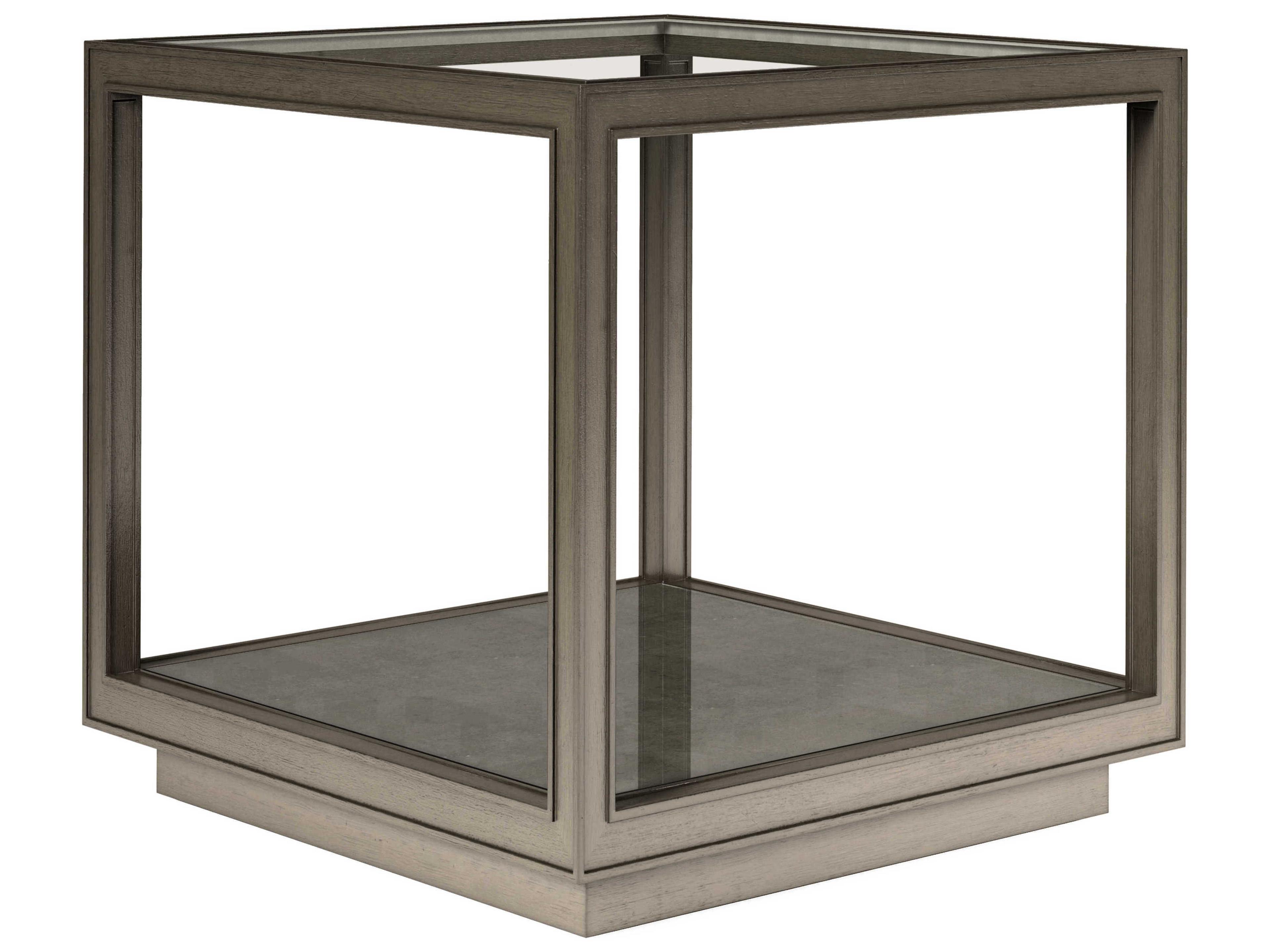 Cove Square Glass Mica End Table